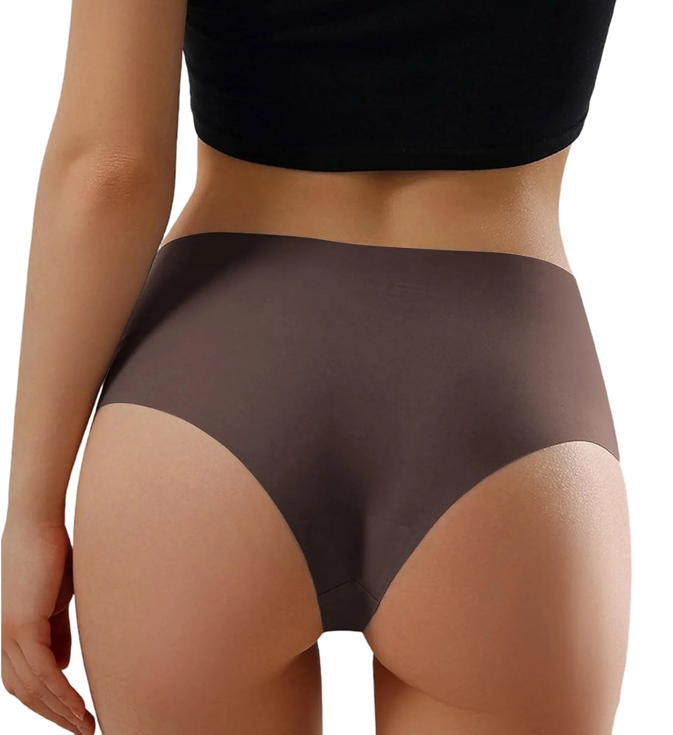 Plus Size High Waist Seamless Briefs for Women Stretch Underwear