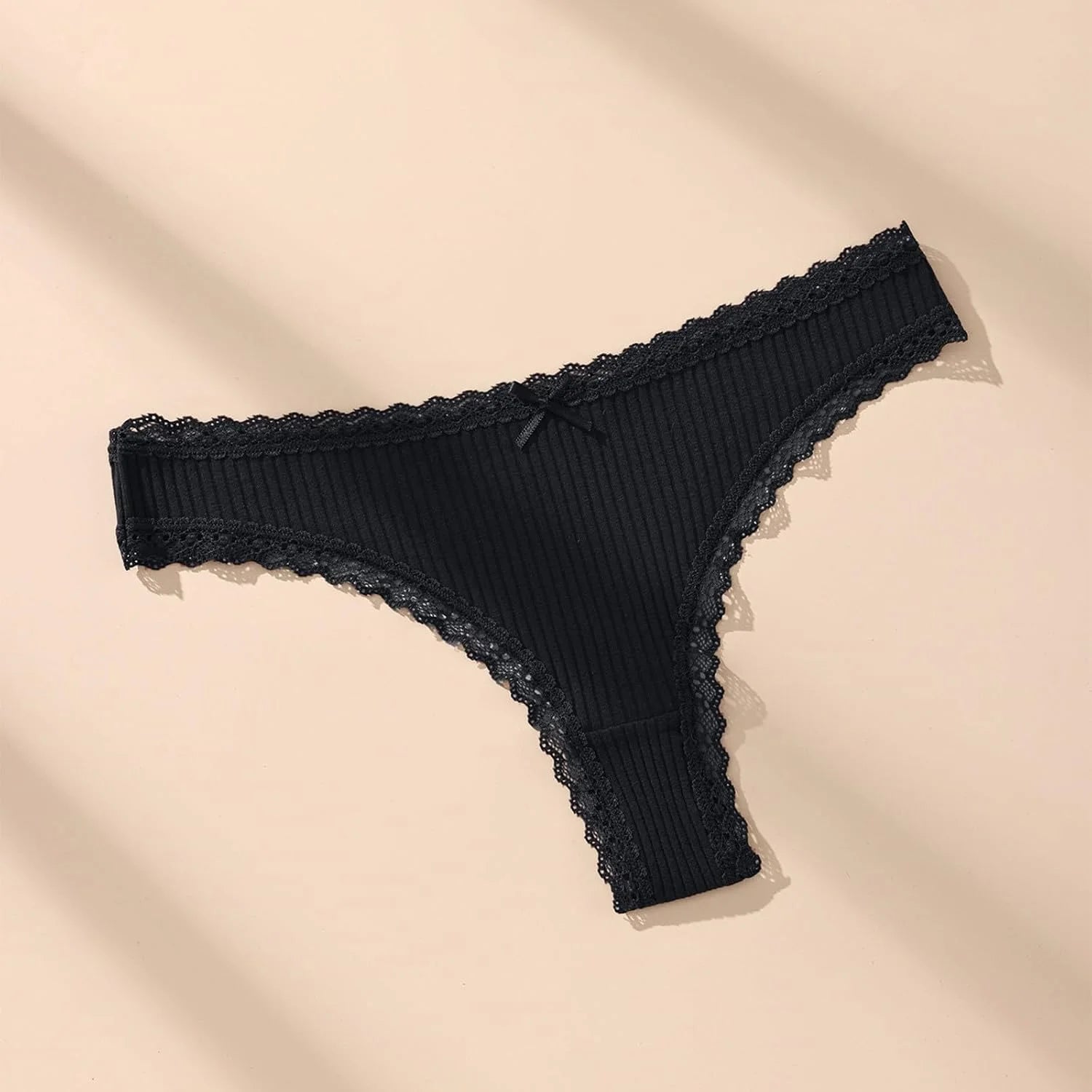 Lace Trim Low Waist Panties for Women Breathable Sexy Underwear