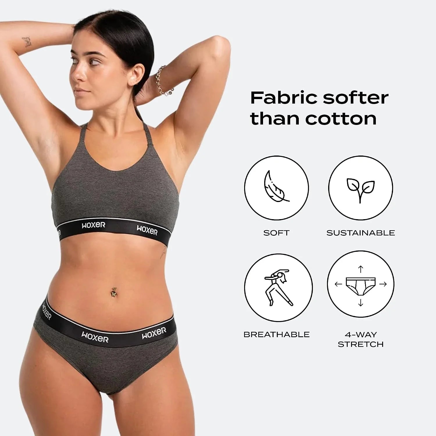 Woxer Women’s Seamless Bikini Underwear – Soft Modal, Chafe-Free, Moisture-Wicking Bikini Style Panties –Tag-Free Design