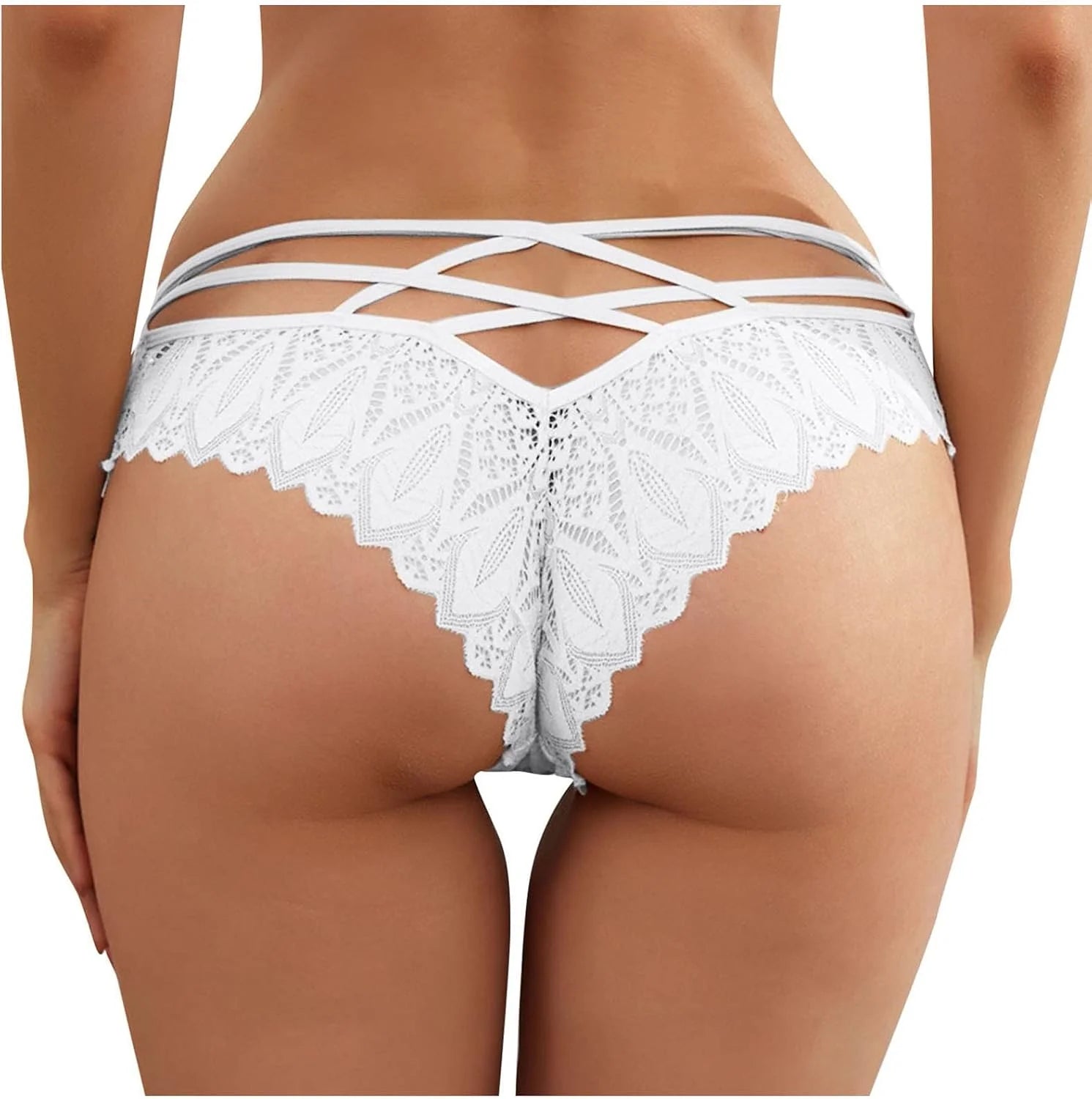 Women Panties Lace Sexy Naughty Panty Seamless Criss-Cross Lingerie High Rise Thongs Plus Size Underwear
