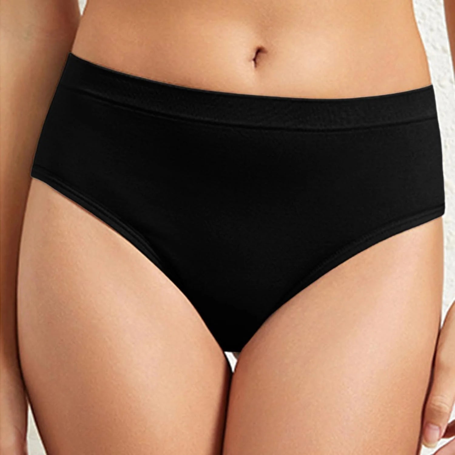 High Waisted Solid Underwear for Women Sexy Breathable Panties