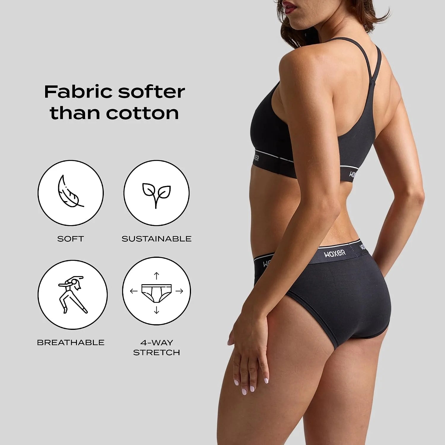 Woxer Women’s Seamless Bikini Underwear – Soft Modal, Chafe-Free, Moisture-Wicking Bikini Style Panties –Tag-Free Design
