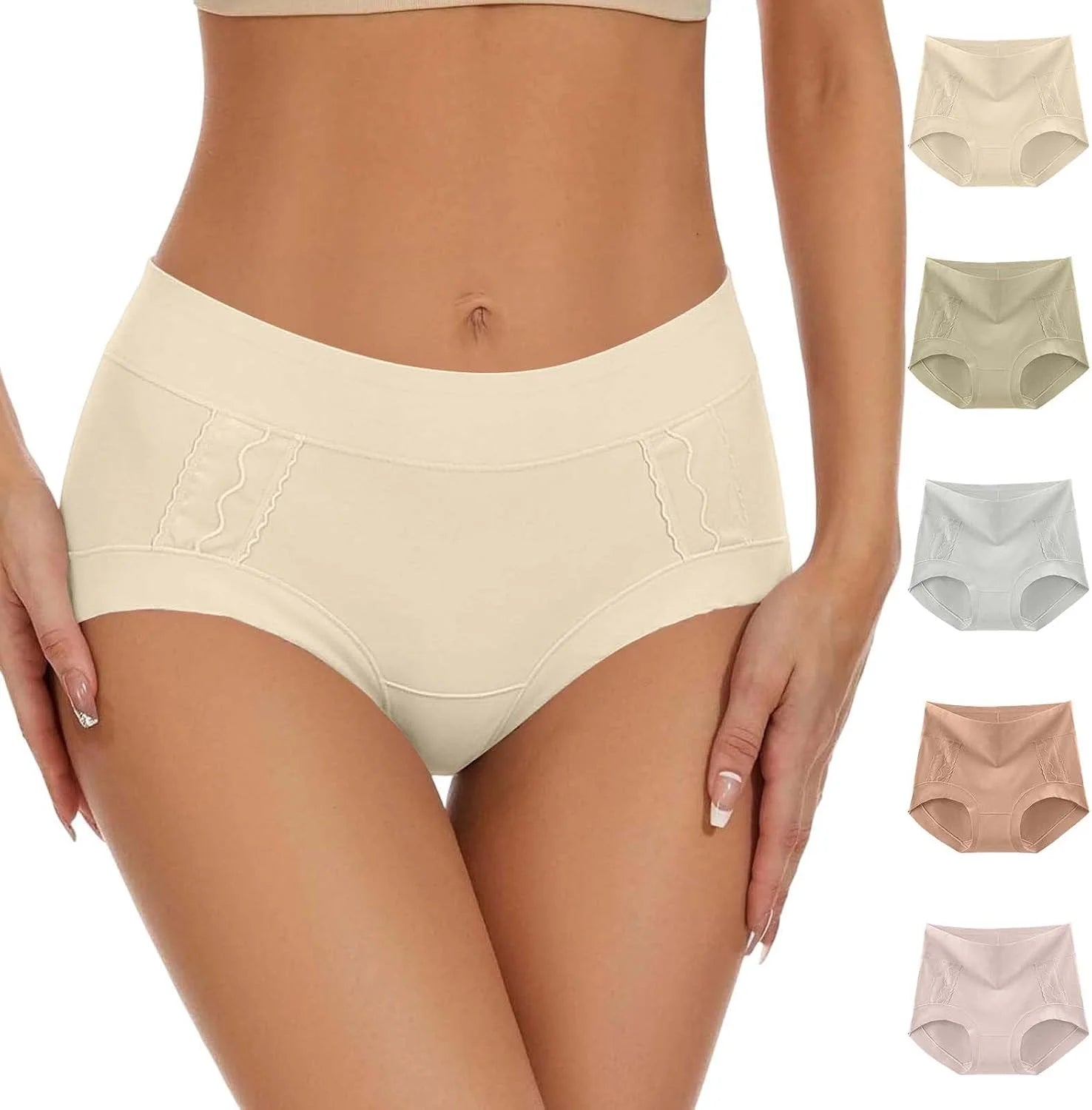 Cotton Mid Waist Briefs for Women Breathable Comfort Underwear