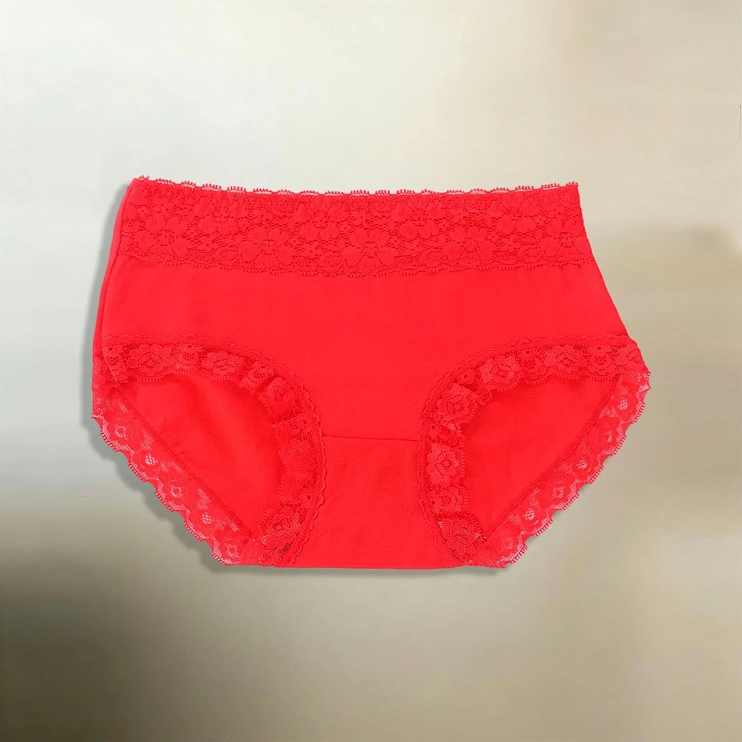 Mid Waist Lace Trim Cotton Briefs for Women Comfort Underwear