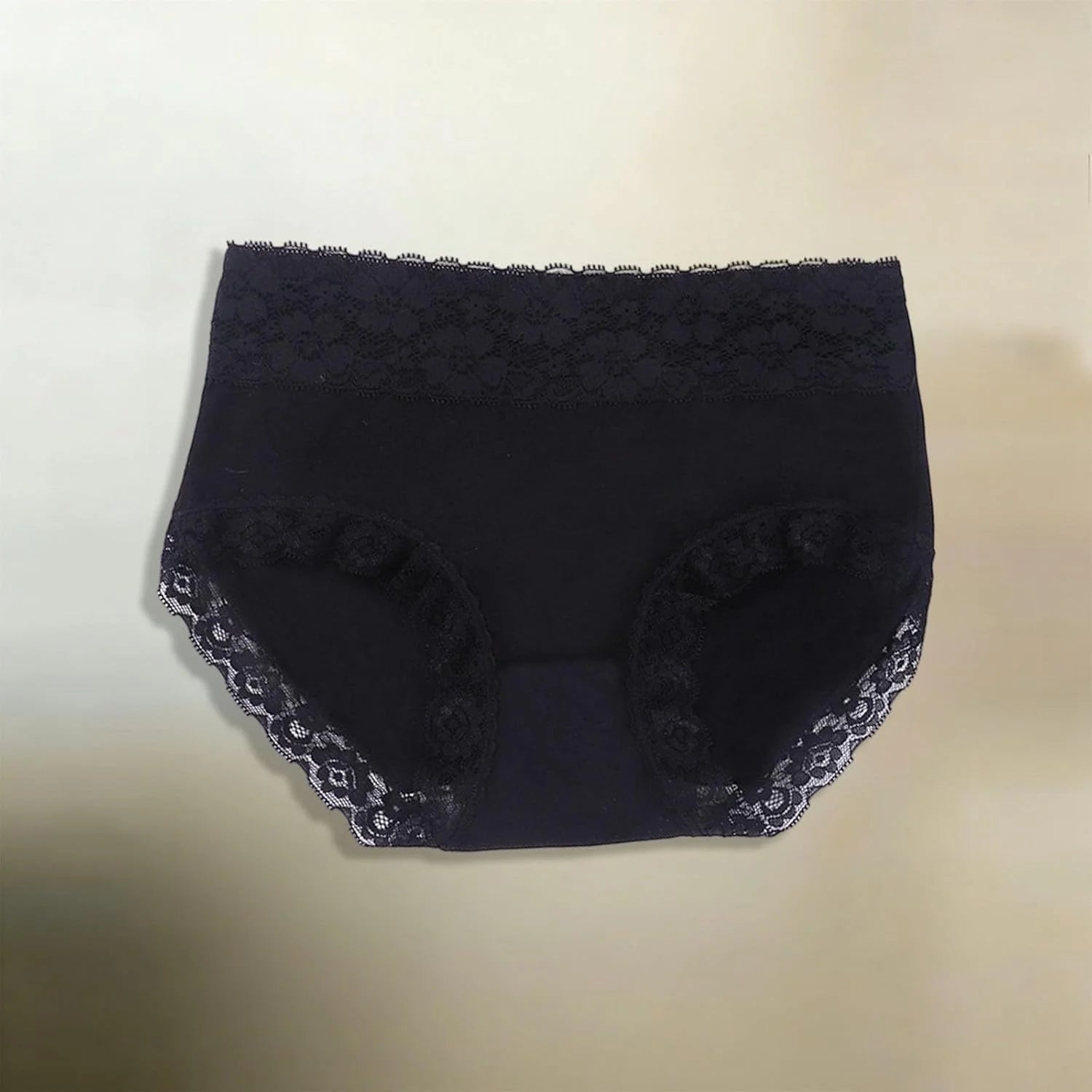 Mid Waist Lace Trim Cotton Briefs for Women Comfort Underwear