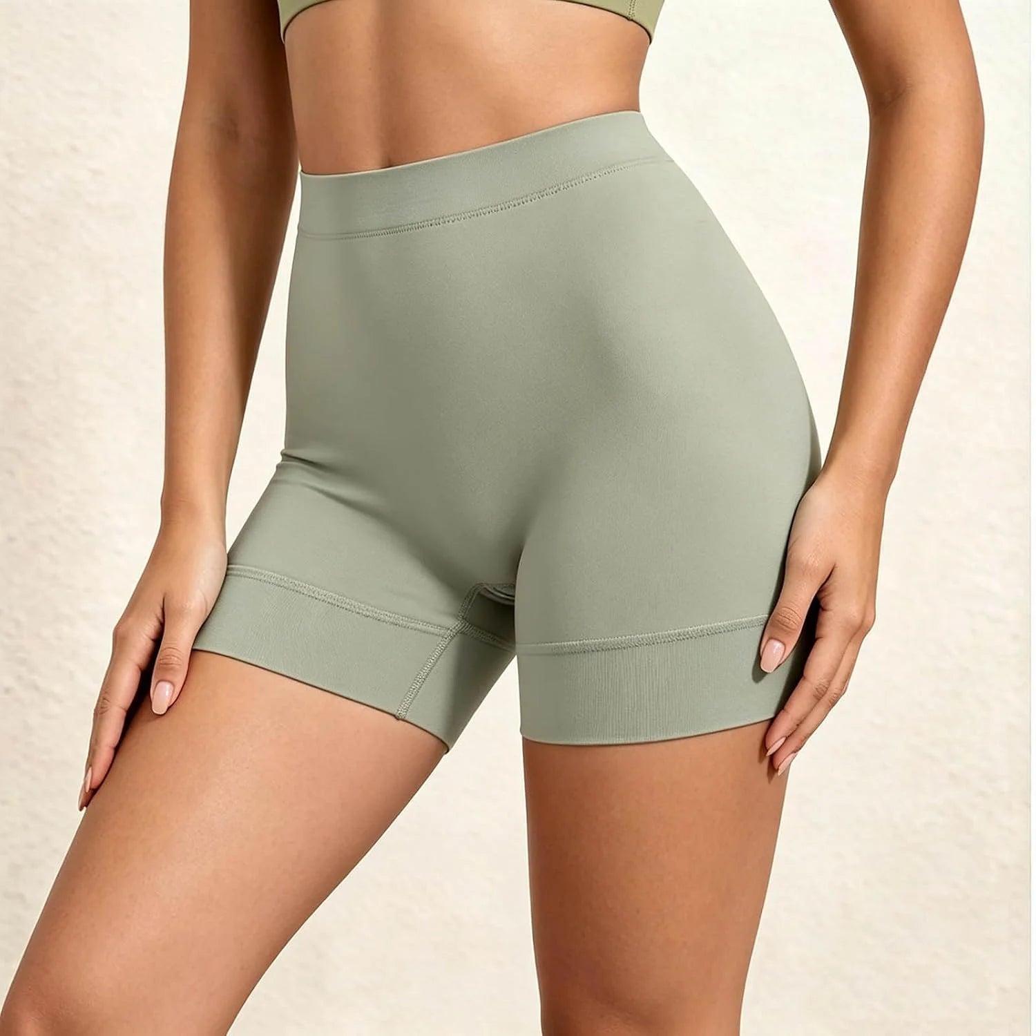 Womens High Waisted Seamless Stretch Shorts Under Dress Underwear
