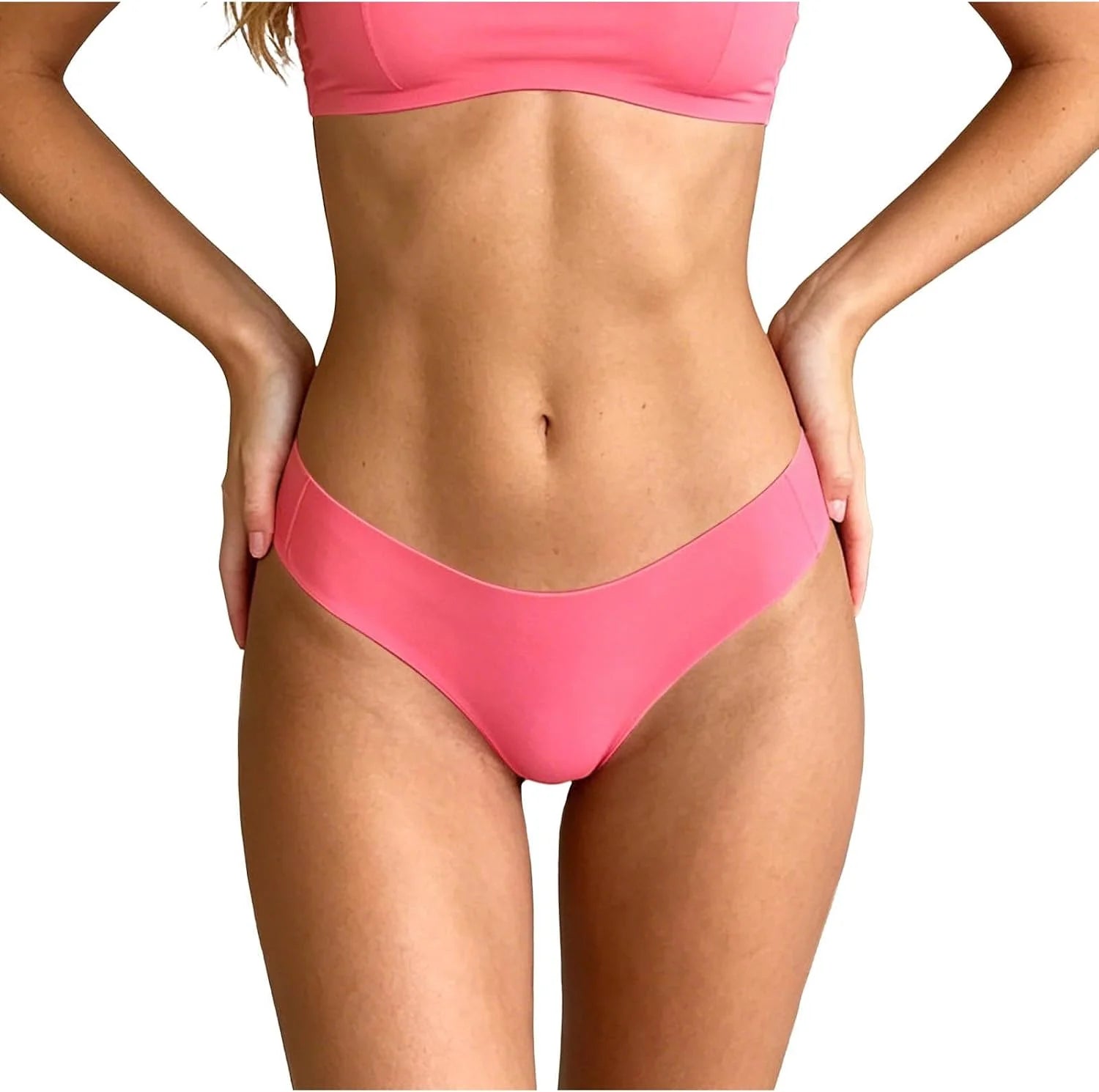 Womens Seamless Low Waist Solid Briefs Sports Casual Panties