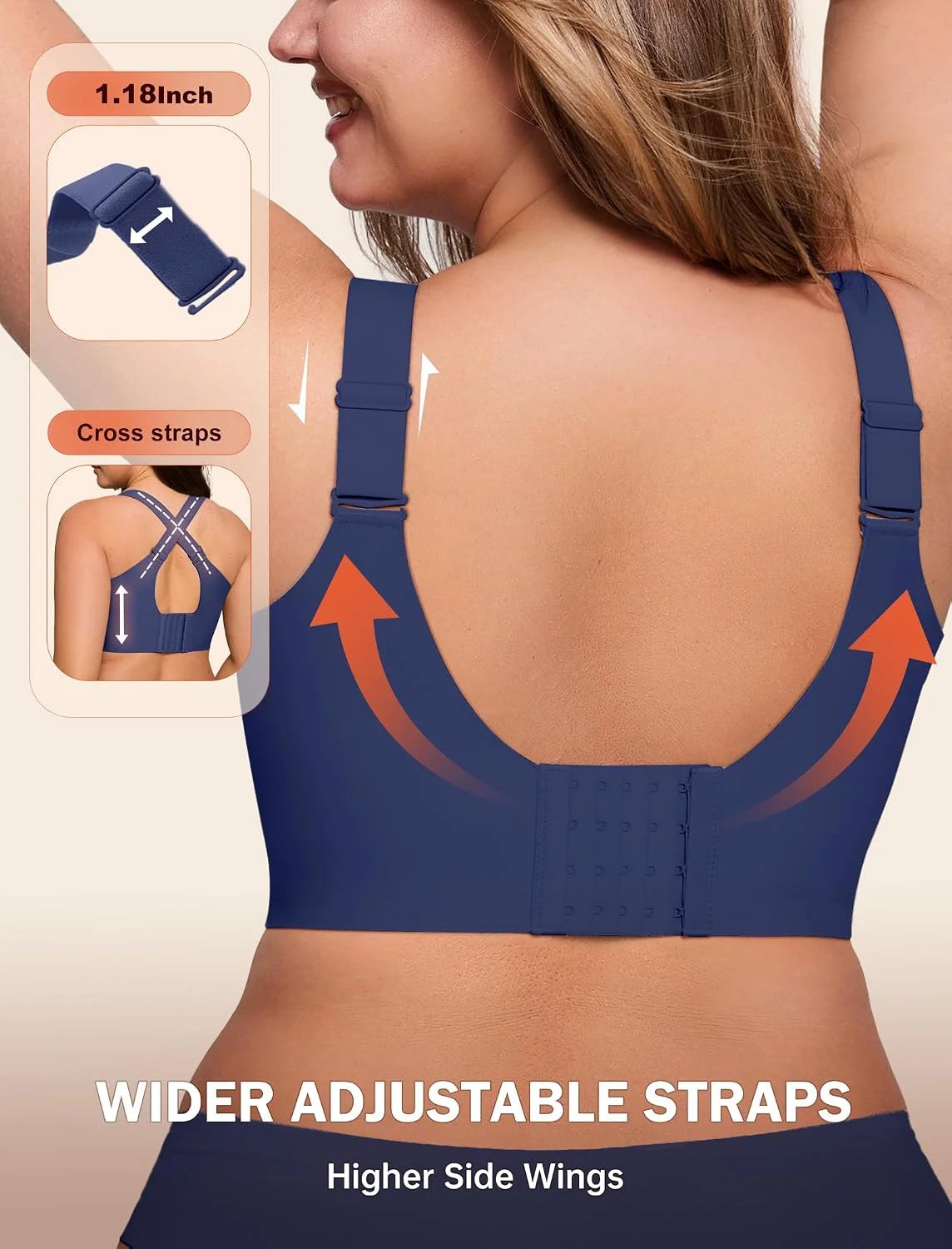 LetsJoli Jelly Bras for Women No Underwire Plus Size Push Up Supportive