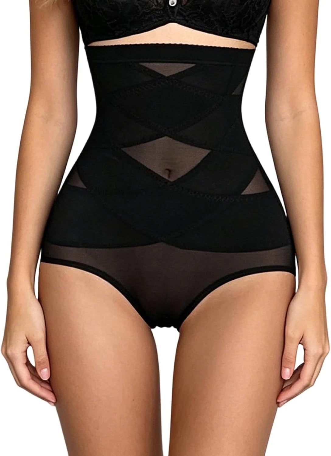 Womens High Waisted Tummy Control Underwear Shapewear Briefs