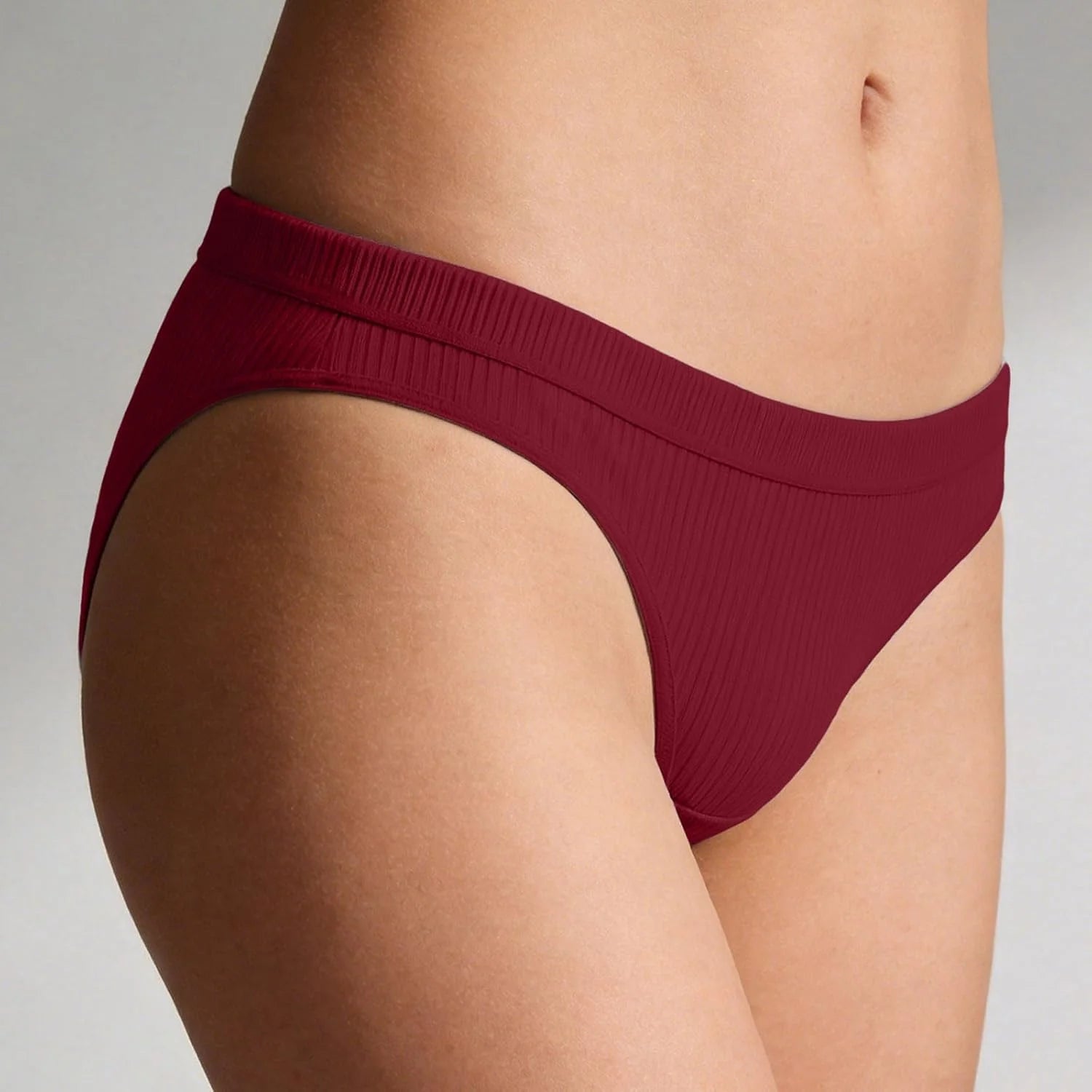 Sexy Low Waist Ribbed Underwear for Women Seamless Sporty Panties