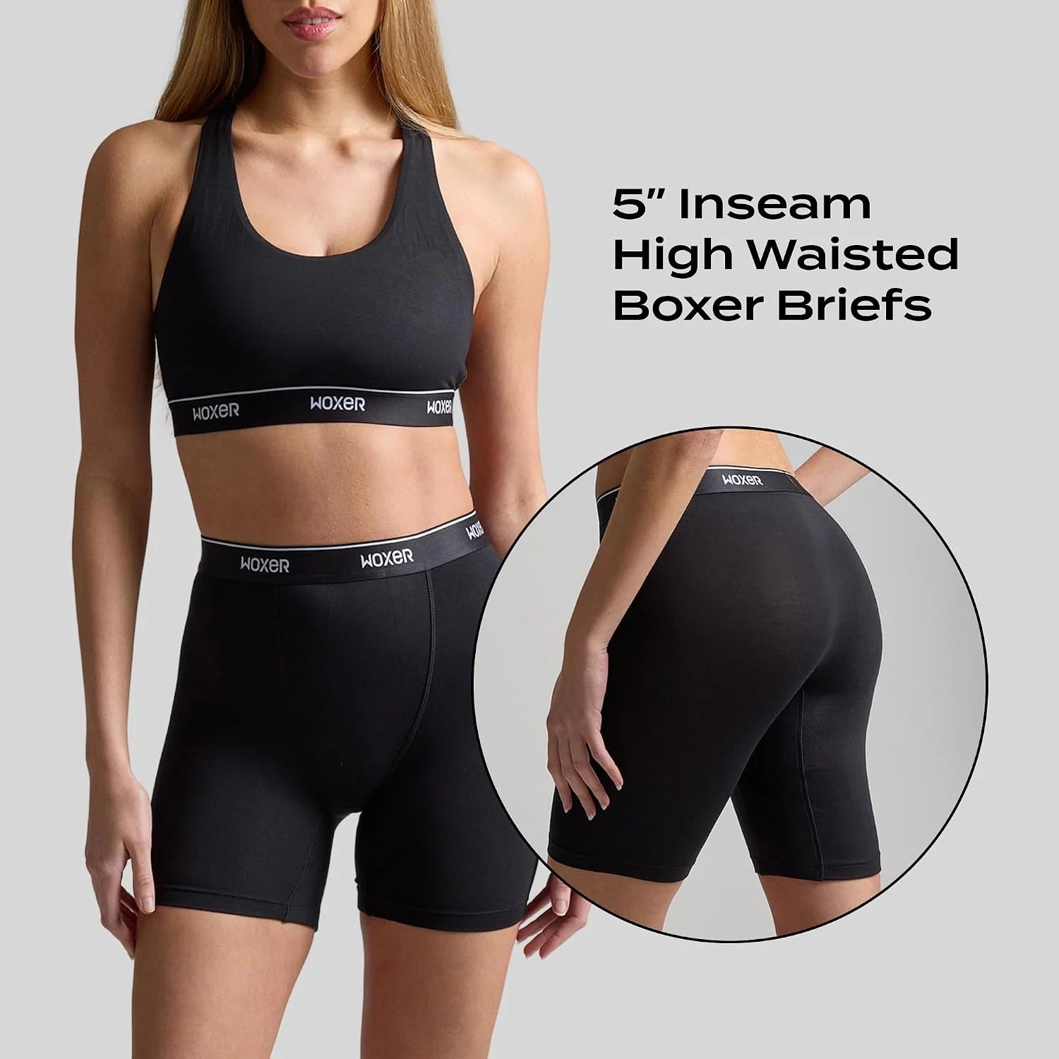 Woxer Womens Baller 5" High Waisted Boy Shorts Underwear – Seamless Boxer Briefs, Boyshort Panties, No Show Women’s Boxers