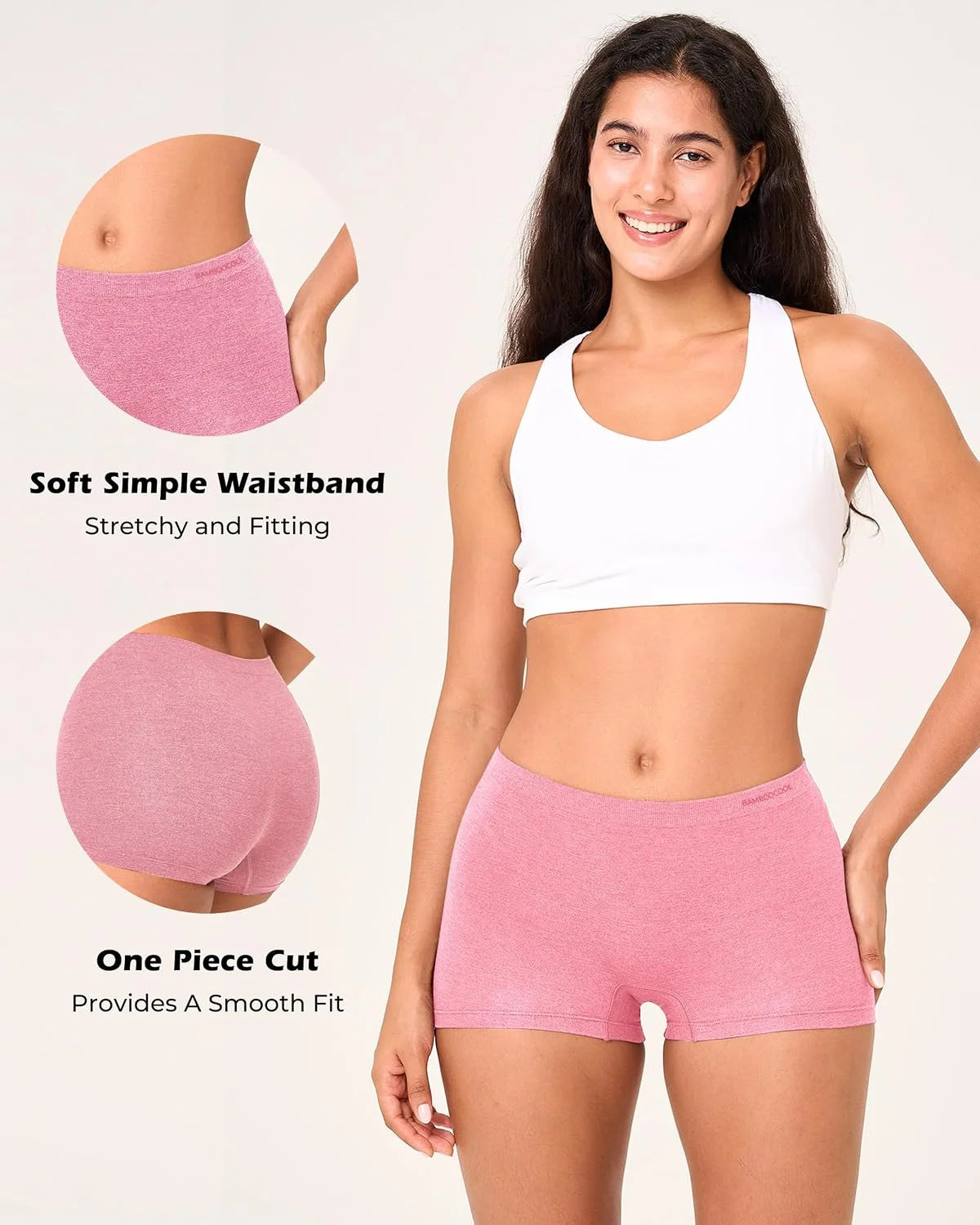 BAMBOO COOL Womens Boyshorts Underwear Cooling Soft Boxer Briefs Panties