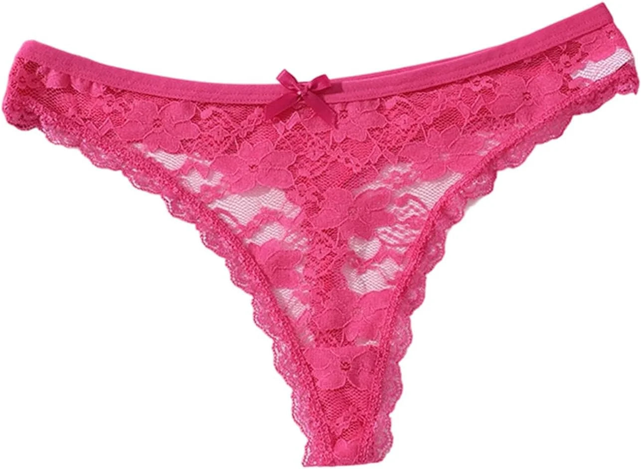 Sexy Lace Bow Low Waist Panties for Women Underwear Brief
