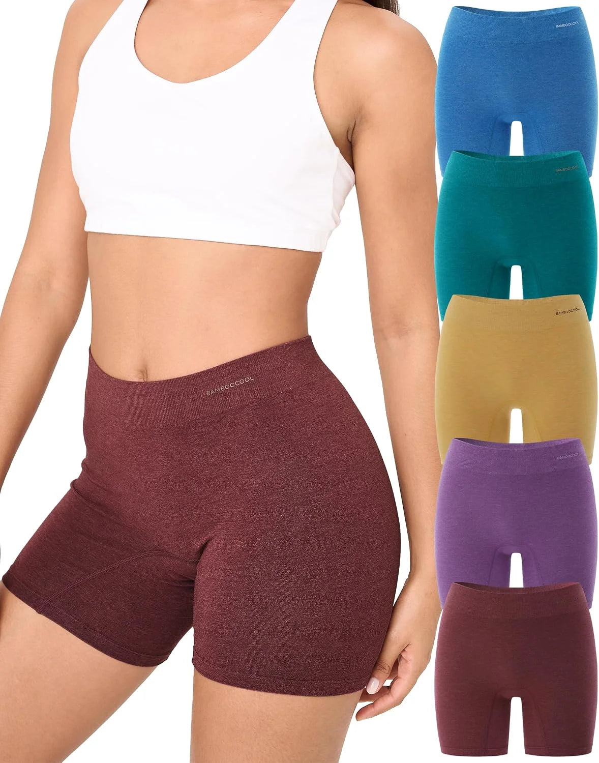 BAMBOO COOL Womens Boyshorts Underwear Anti Chafing Boxer Briefs Panties