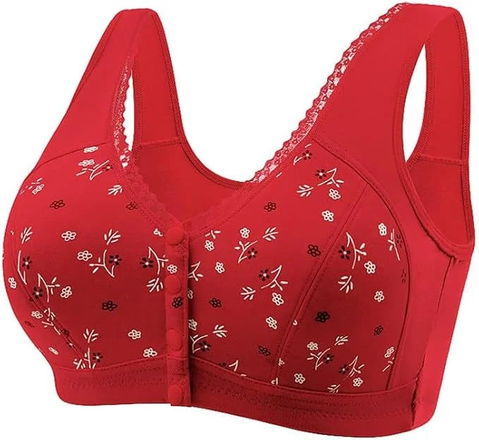 Daisy Bras for Older Women Front Button Close Convenient Everyday Bra 2025 New Comfortable No Underwire Gathering Bra