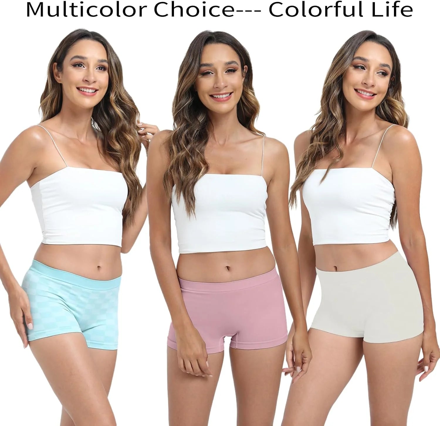 R RUXIA Women's Boyshorts Underwear Seamless Boy Shorts Panties Soft Stretch Boxer Briefs 5 Packs(Regular & Plus Size)