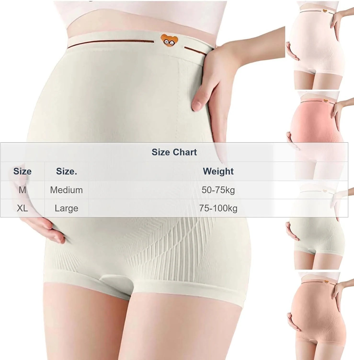 Maternity High Waisted Boyshorts Briefs for Pregnancy Women