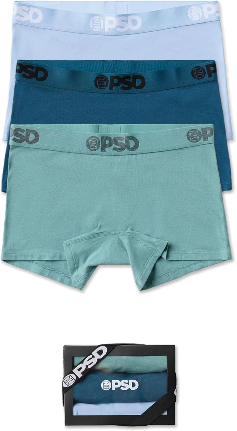 PSD Women's Various Print Boy Shorts - Full Coverage Women's Underwear - Comfortable Stretch Panties for Women