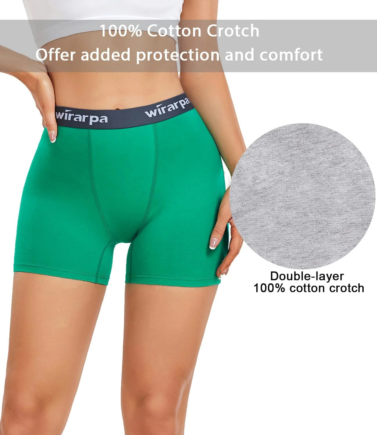 wirarpa Women's Cotton Boxer Briefs Underwear Boy Shorts 3" Inseam 4 Pack