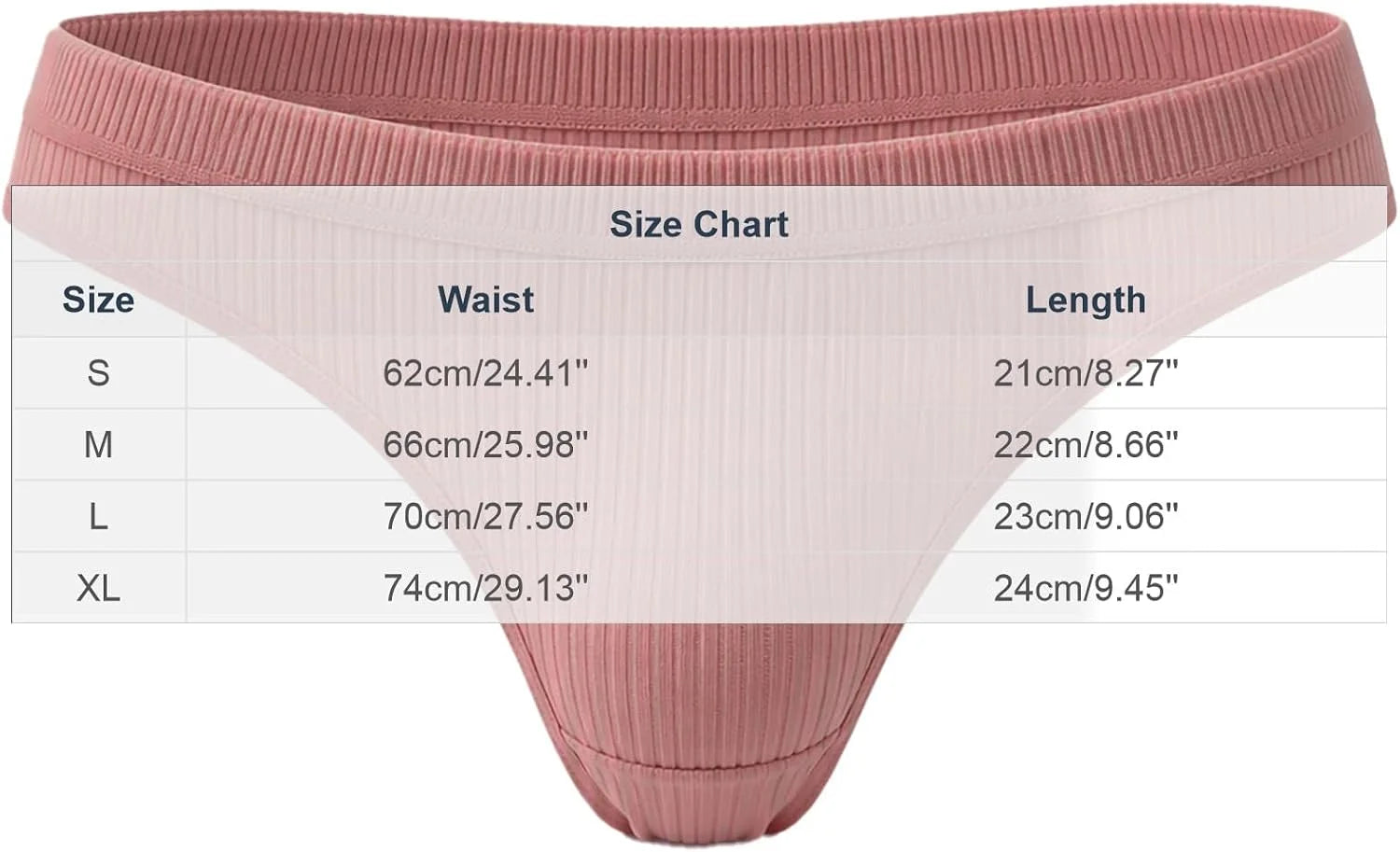Sexy Low Waist Ribbed Underwear for Women Seamless Sporty Panties