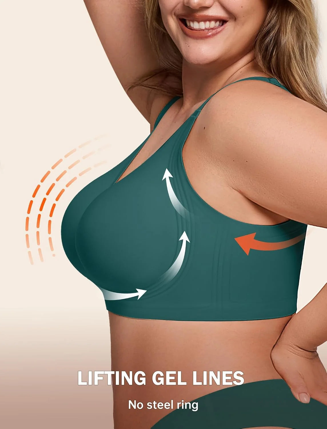 LetsJoli Jelly Bras for Women No Underwire Plus Size Push Up Supportive