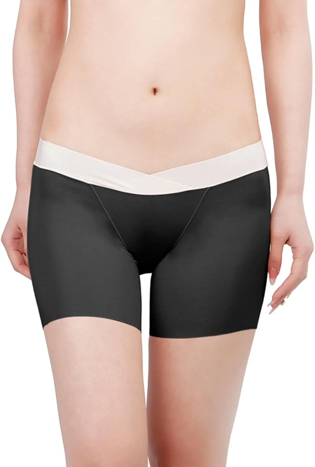 Women's Cotton Boyshorts Underwear Panties - Crossover Waist Full Coverage Boxer Briefs Breathable Lounge Bottom