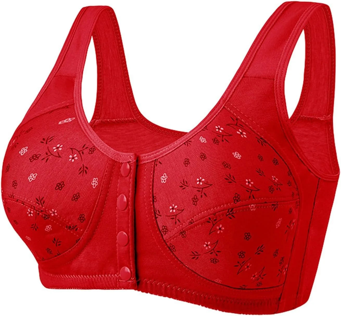 Daisy Bras for Older Women Front Button Close Convenient Everyday Bra 2025 New Comfortable No Underwire Gathering Bra