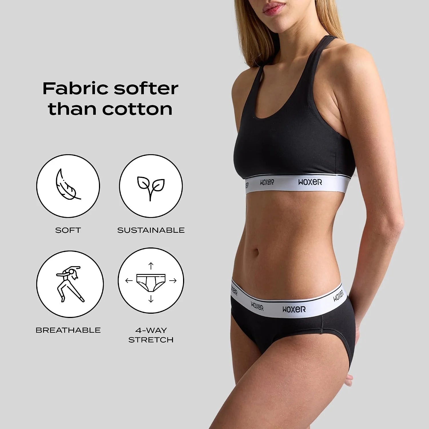 Woxer Women’s Seamless Bikini Underwear – Soft Modal, Chafe-Free, Moisture-Wicking Bikini Style Panties –Tag-Free Design