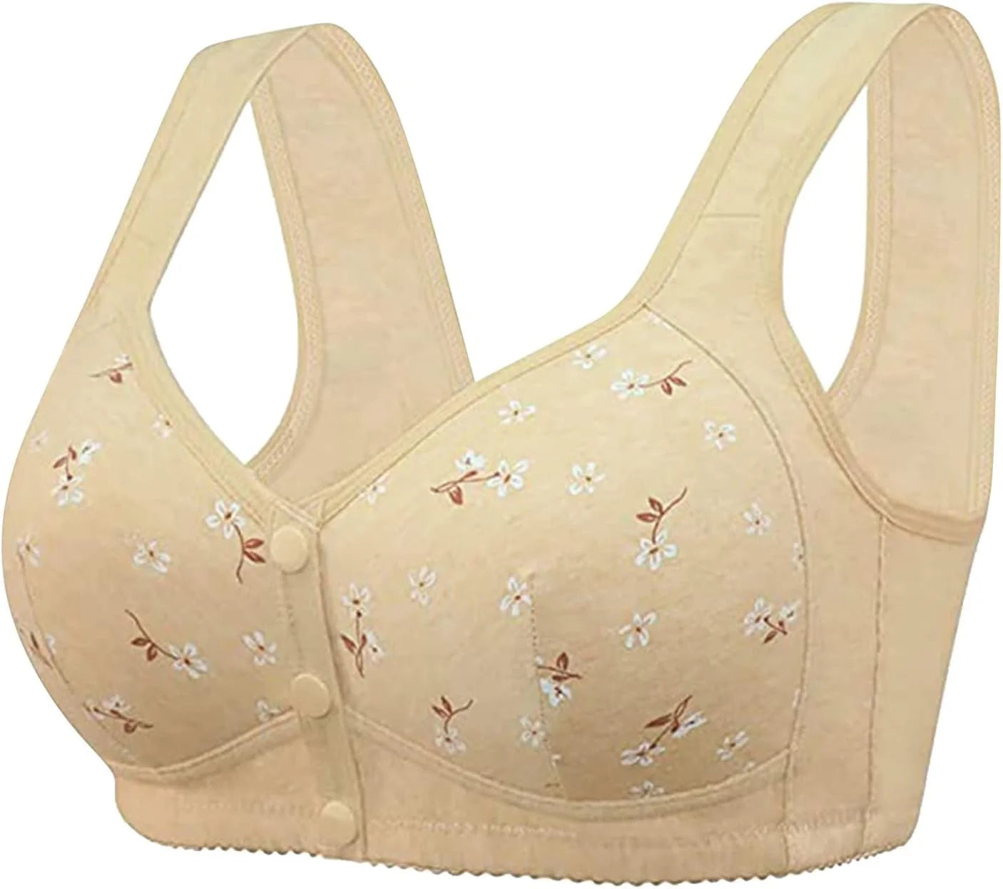 Daisy Bras for Older Women Front Button Close Convenient Everyday Bra 2025 New Comfortable No Underwire Gathering Bra