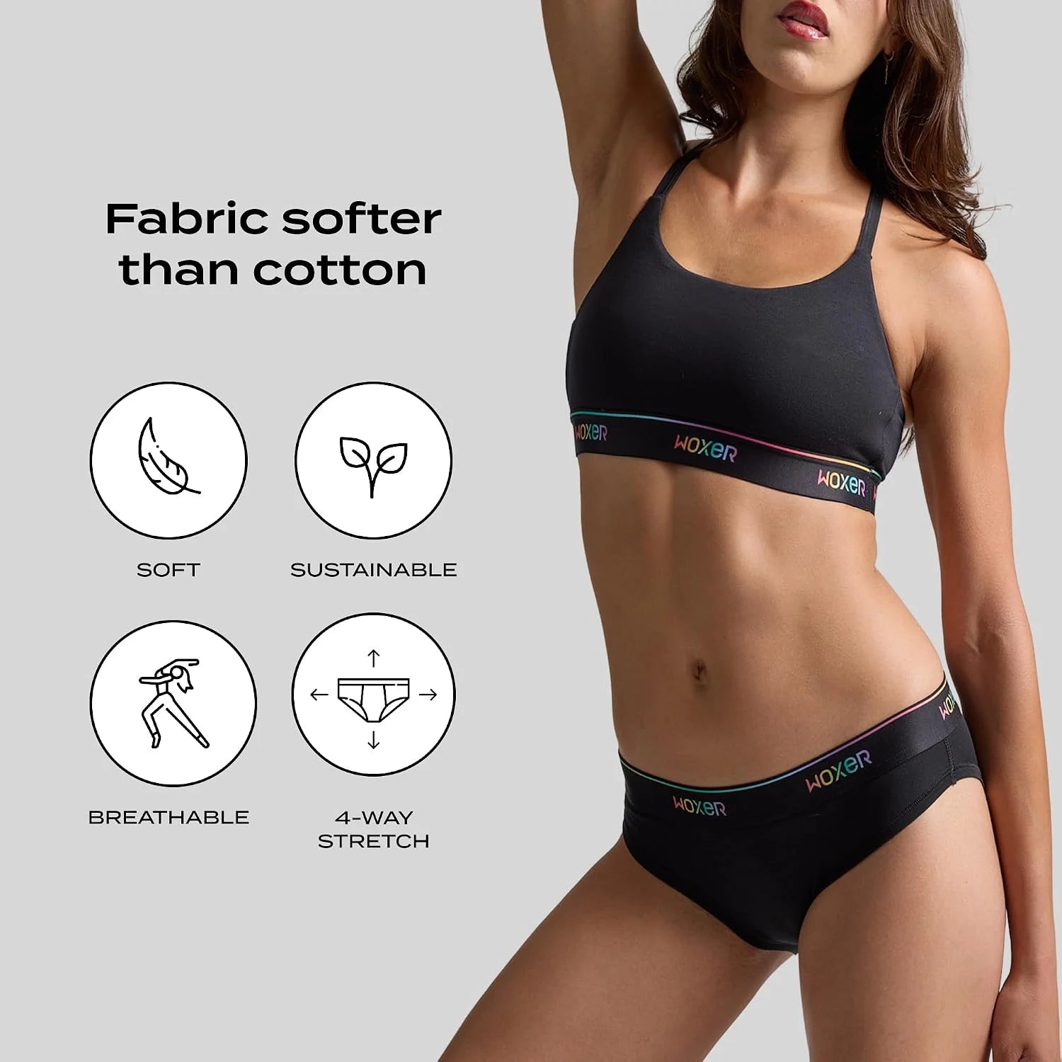 Woxer Women’s Seamless Bikini Underwear – Soft Modal, Chafe-Free, Moisture-Wicking Bikini Style Panties –Tag-Free Design