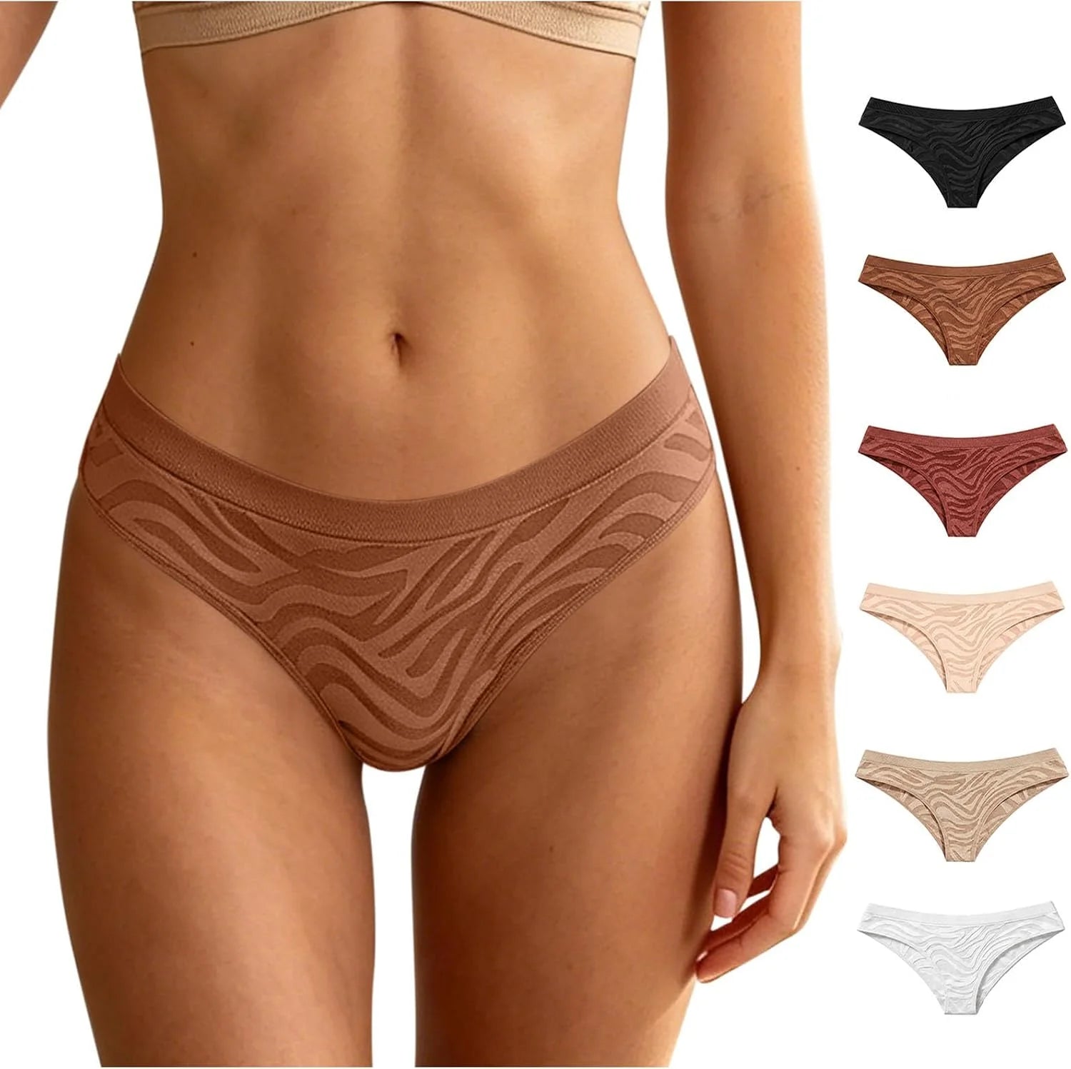 Womens Seamless Yoga Thong Low Waist Sexy Brief Underwear
