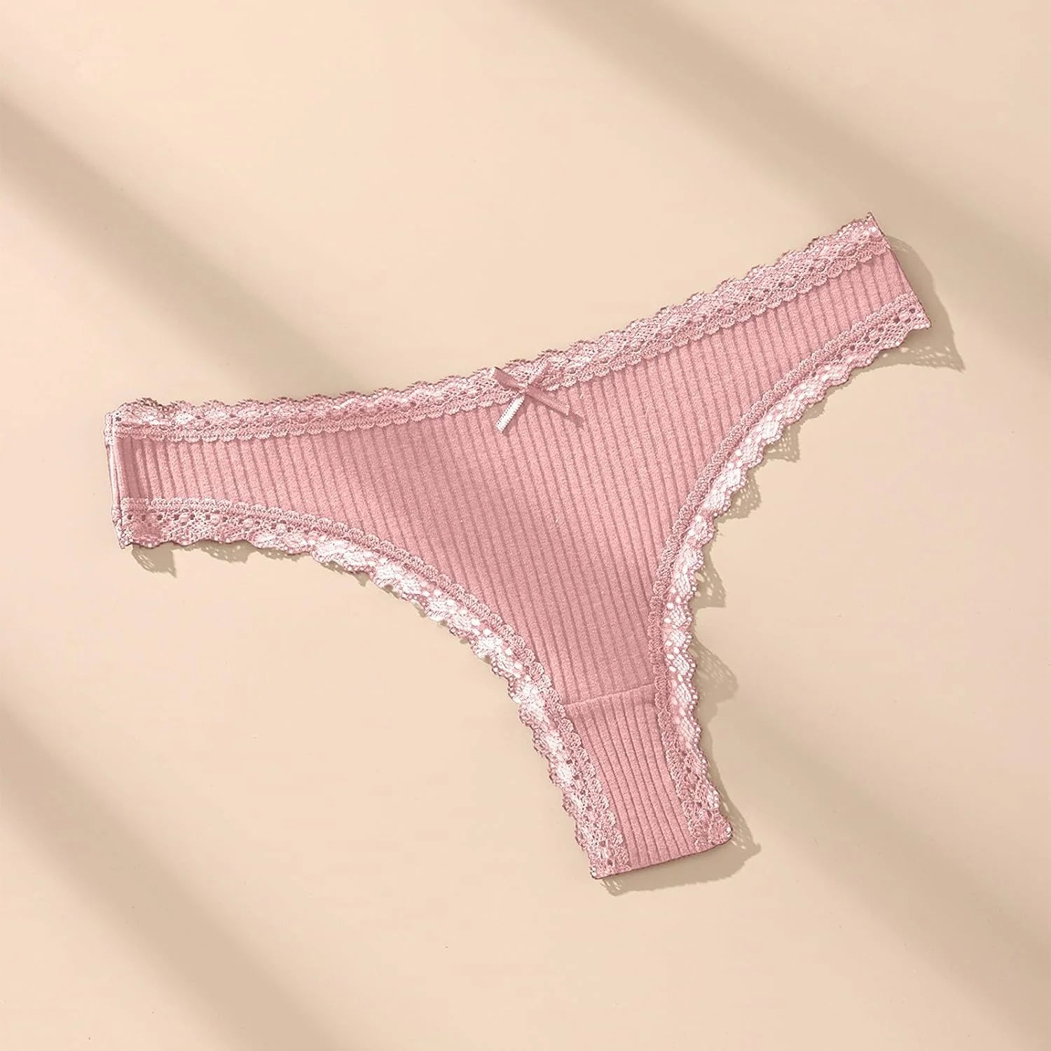 Lace Trim Low Waist Panties for Women Breathable Sexy Underwear