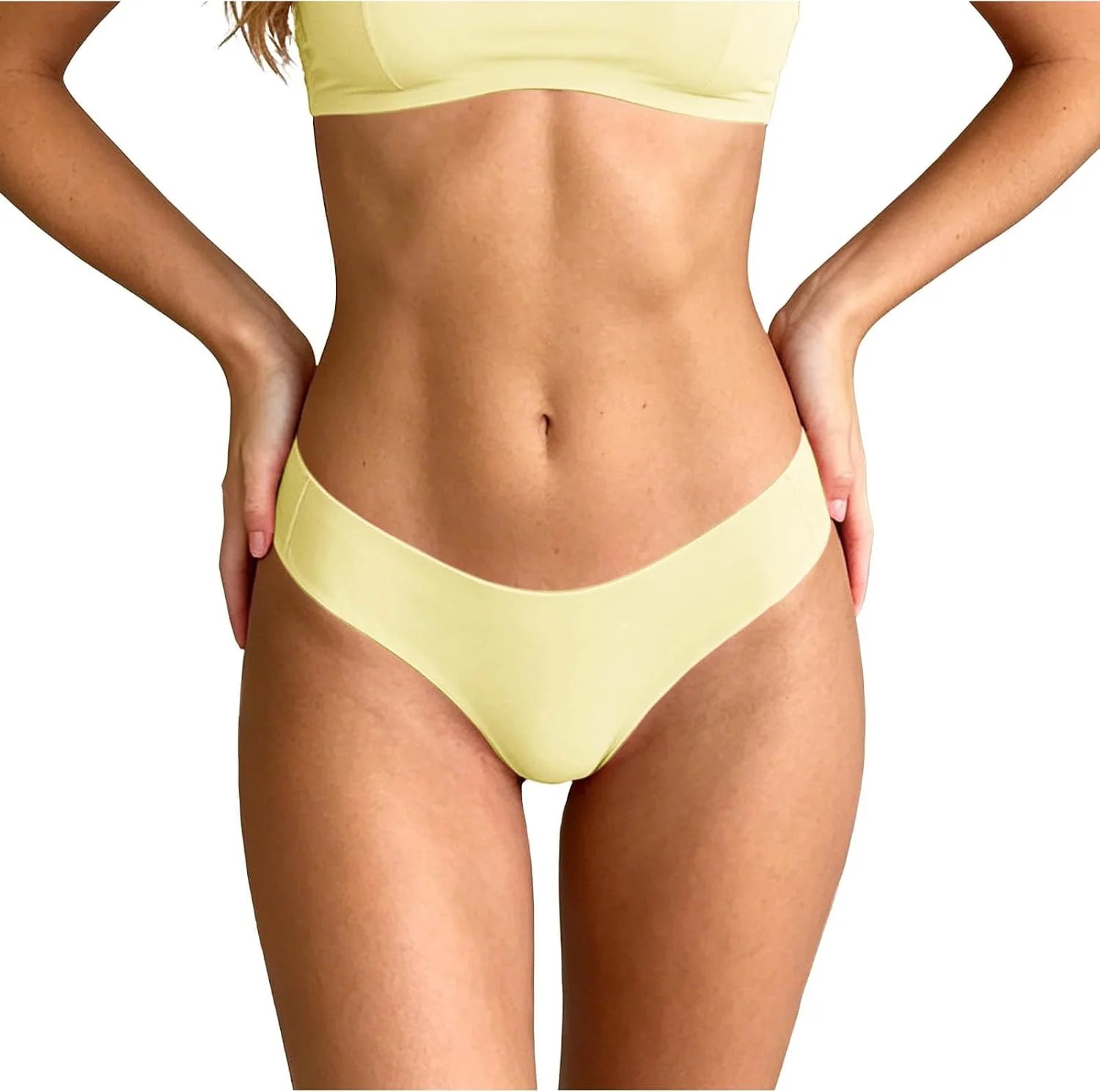 Womens Seamless Low Waist Solid Briefs Sports Casual Panties