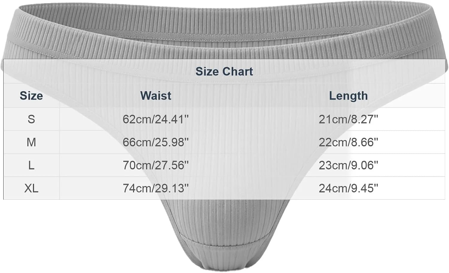 Sexy Low Waist Ribbed Underwear for Women Seamless Sporty Panties