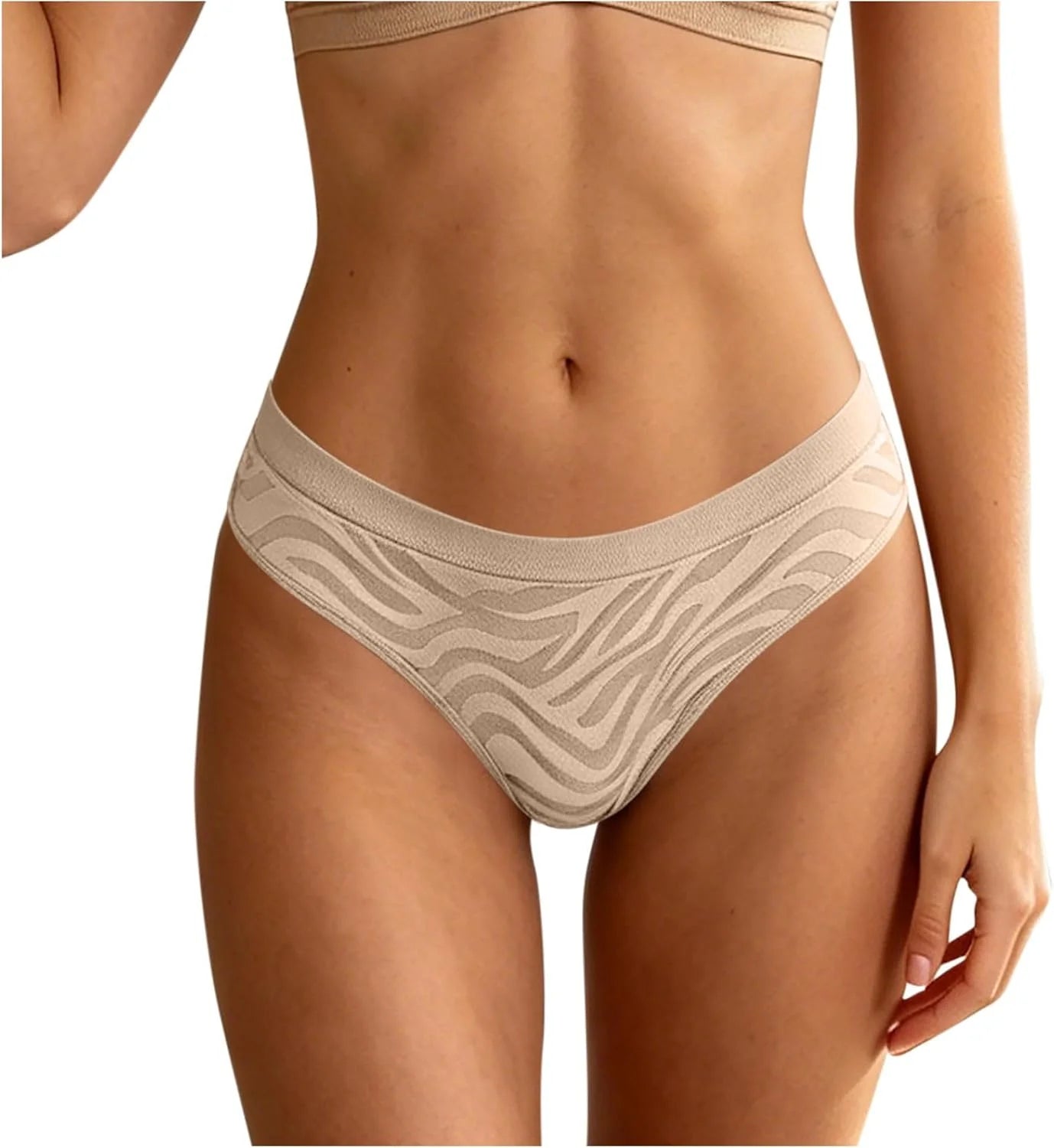 Womens Seamless Yoga Thong Low Waist Sexy Brief Underwear