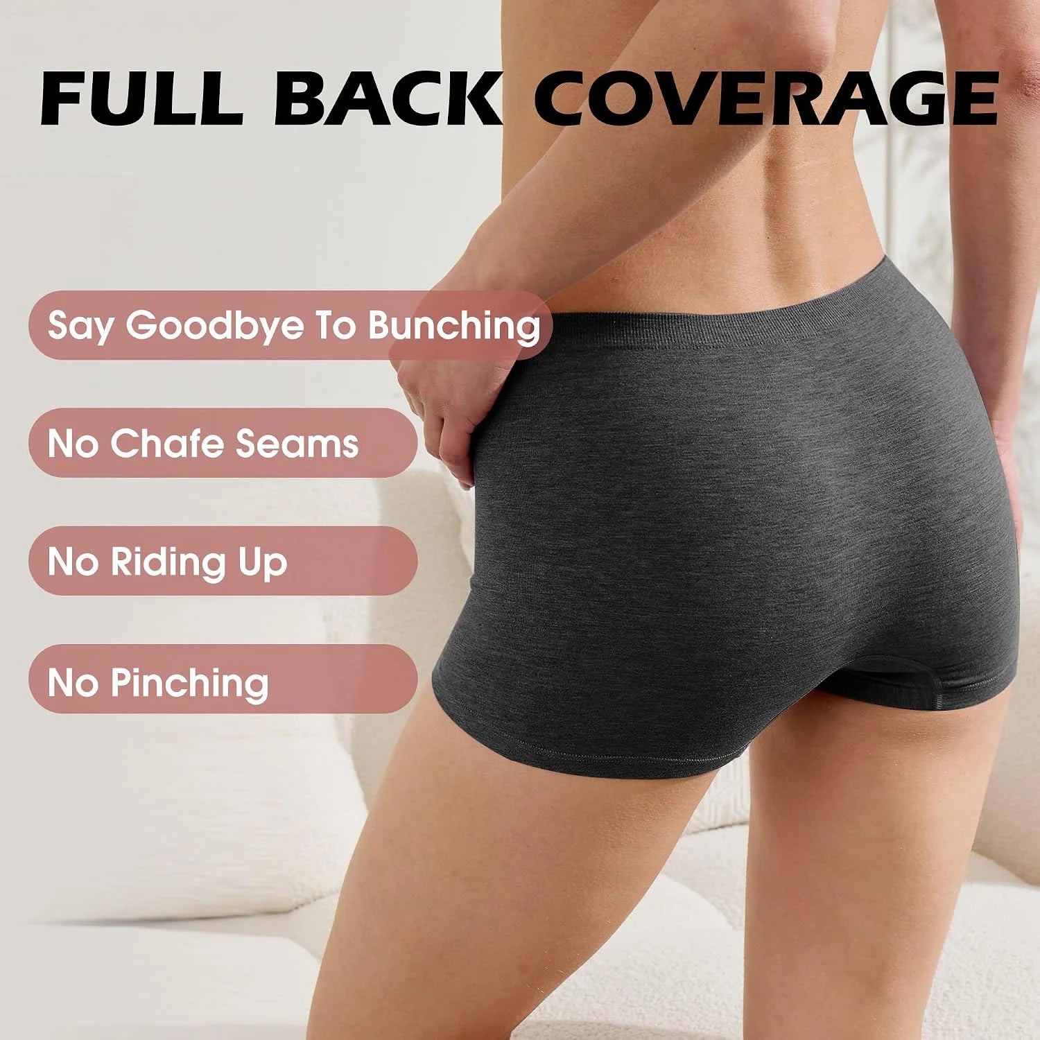 BAMBOO COOL Womens Boyshorts Underwear Cooling Soft Boxer Briefs Panties