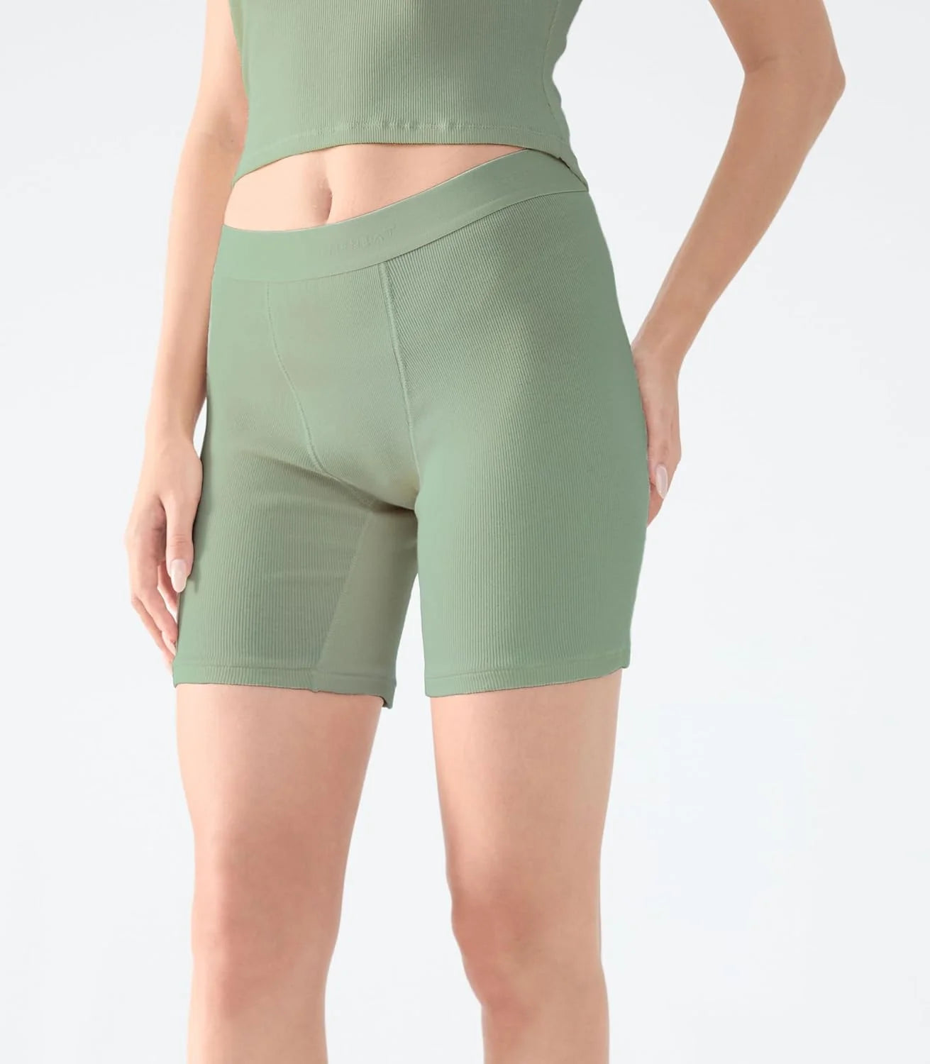 Comfneat Women's Boxer Cotton Rib Fabric with Spandex Boyshorts
