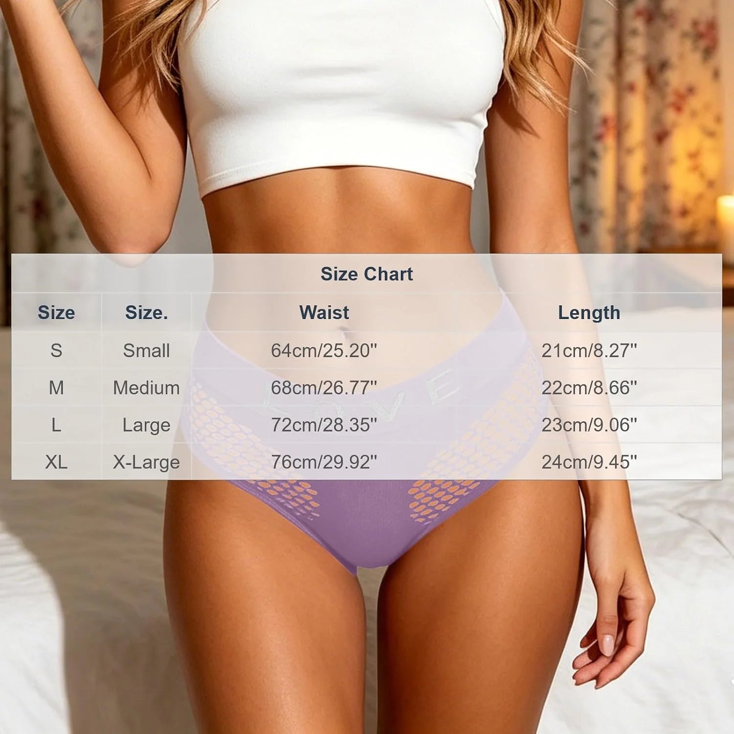 Womens LOVE Letter Hollow Seamless Briefs Breathable Panties