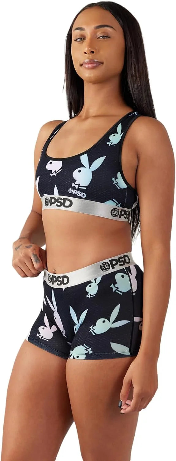 PSD Women's Various Print Boy Shorts - Full Coverage Women's Underwear - Comfortable Stretch Panties for Women