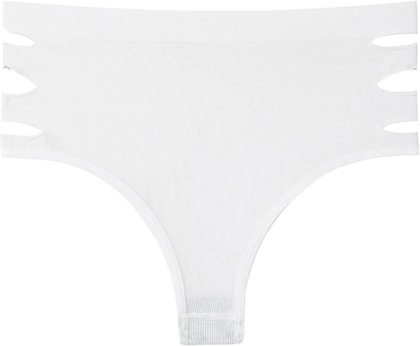 HGps8w Women's Cutout Thongs Panties, Seamless Mid Waist Ladies Breathable Underwear Briefs