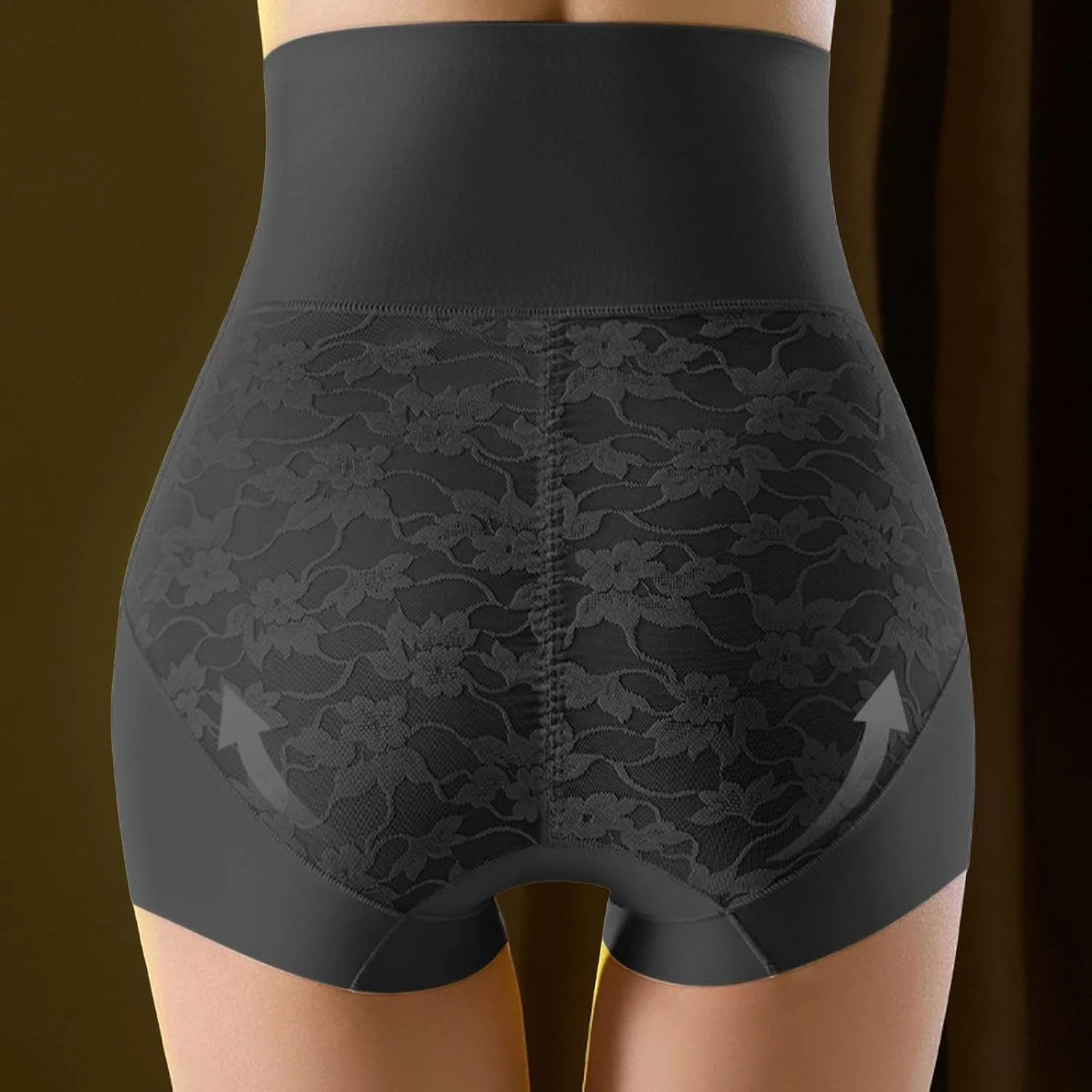 Seamless Shapewear Briefs for Women Lace Tummy Control Underwear