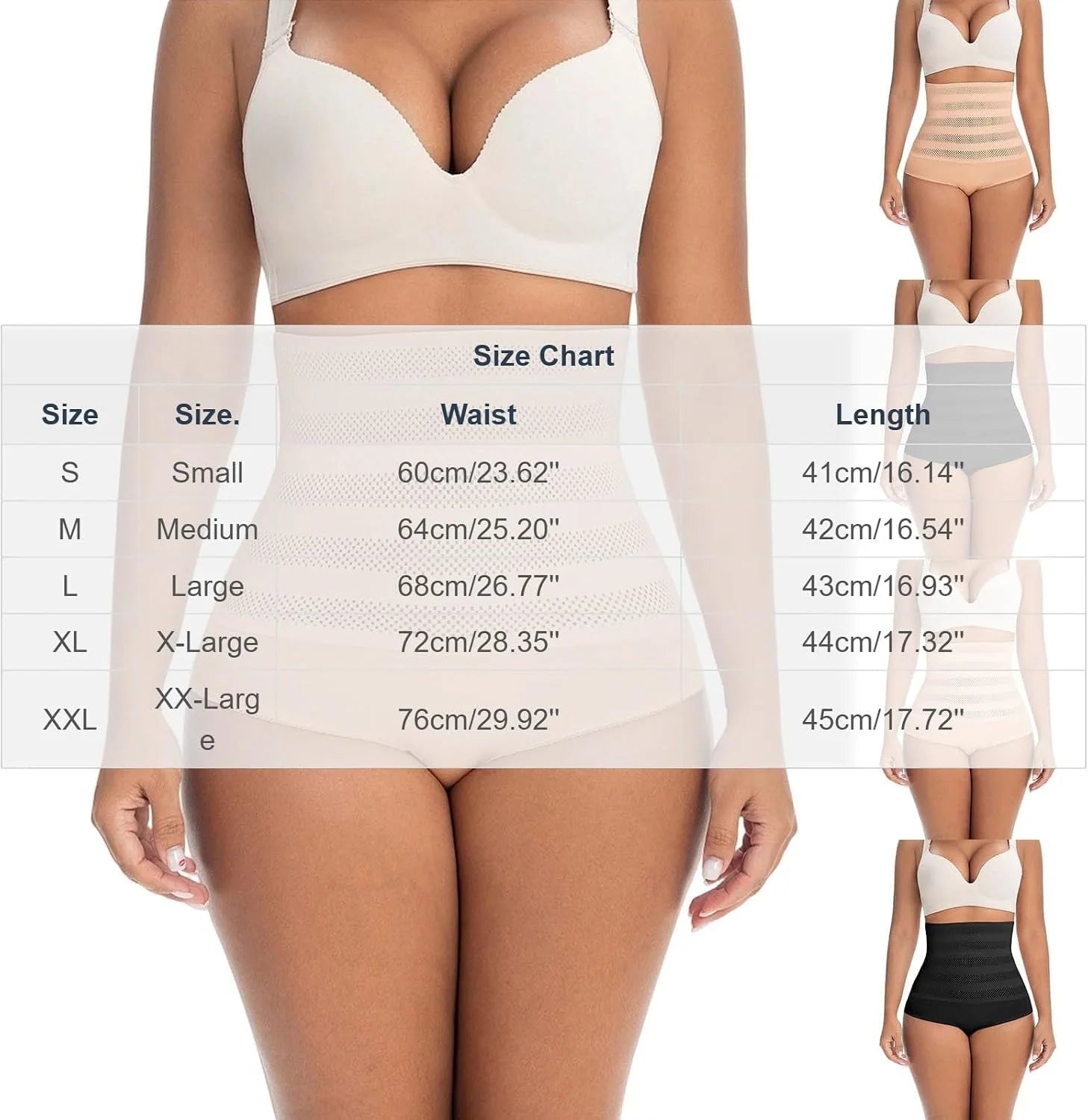 High Waisted Hollow Seamless Shapewear Briefs for Women Underwear
