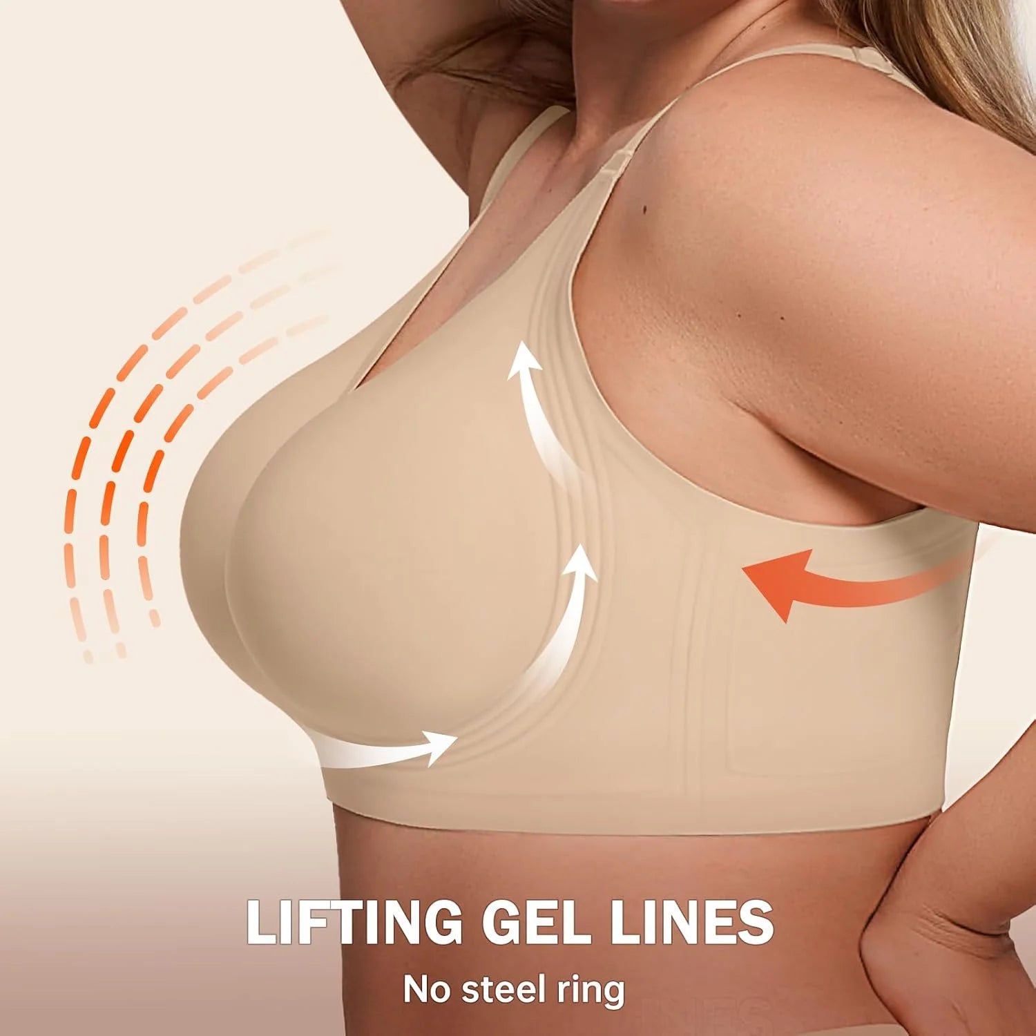 LetsJoli Jelly Bras for Women No Underwire Plus Size Push Up Supportive