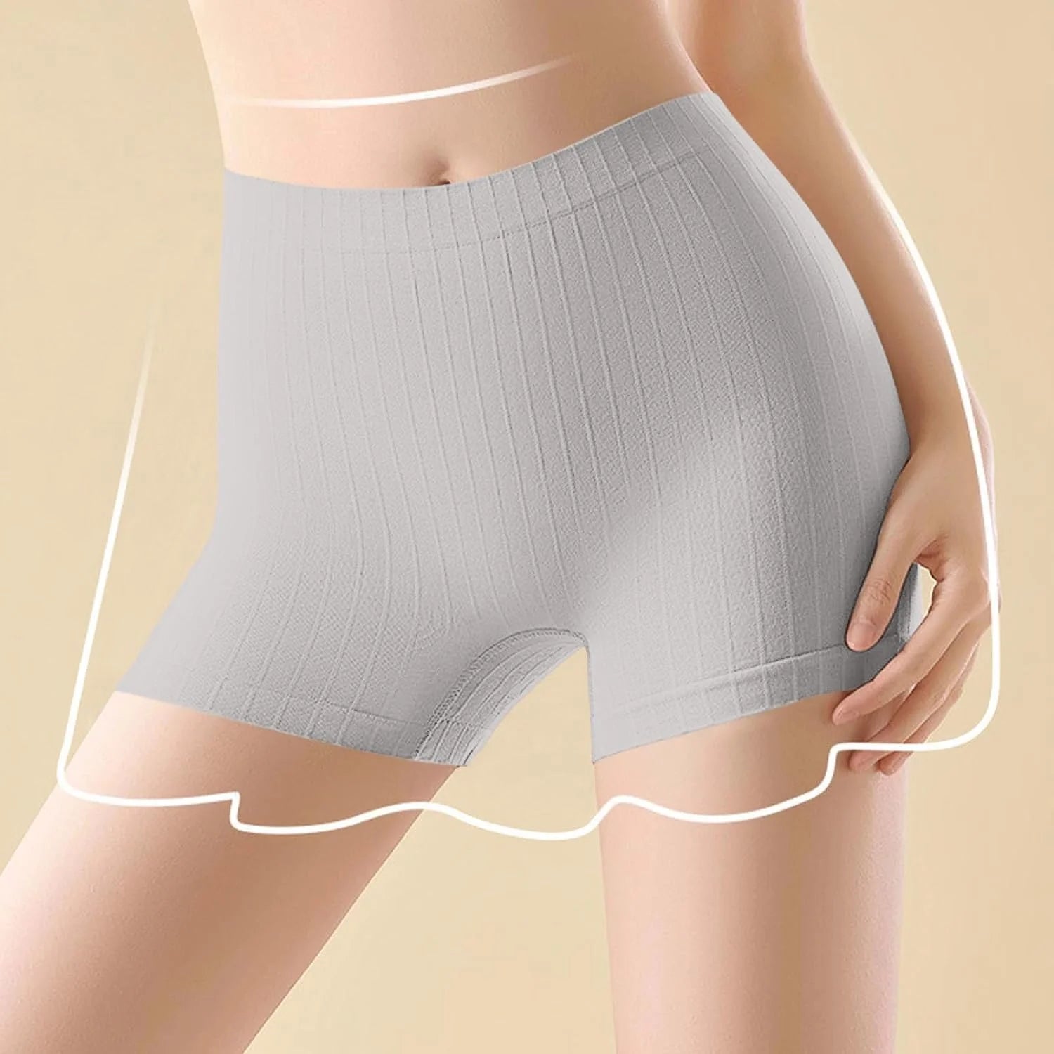 High Waist Boyshorts Panties for Women Seamless Underwear Brief