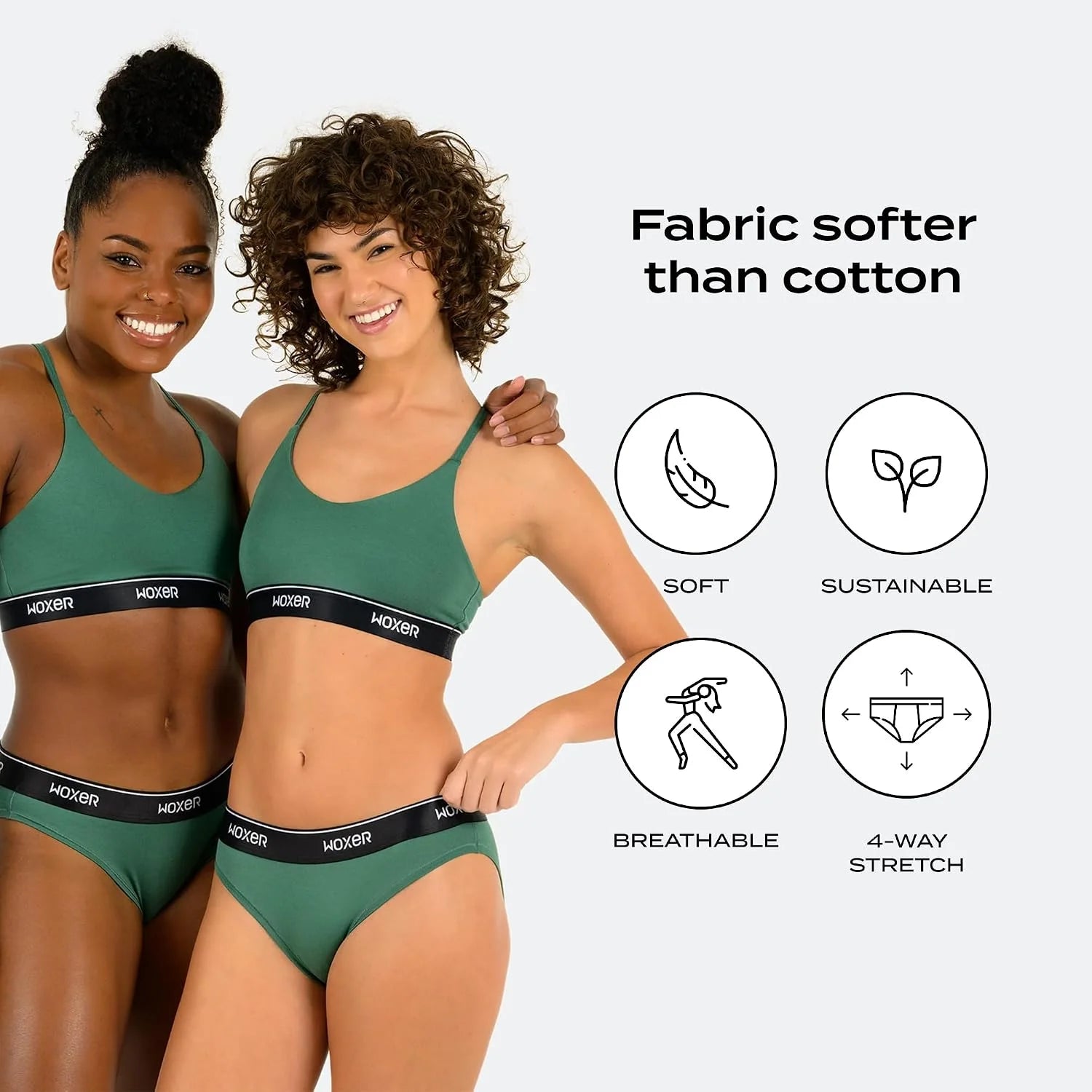 Woxer Women’s Seamless Bikini Underwear – Soft Modal, Chafe-Free, Moisture-Wicking Bikini Style Panties –Tag-Free Design