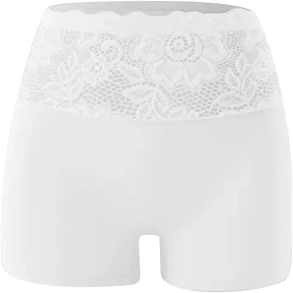 Women's Tummy Control Shapewear Shorts - Lace Patchwork High Waisted Body Shaper Slimming Underwear Boxer Briefs