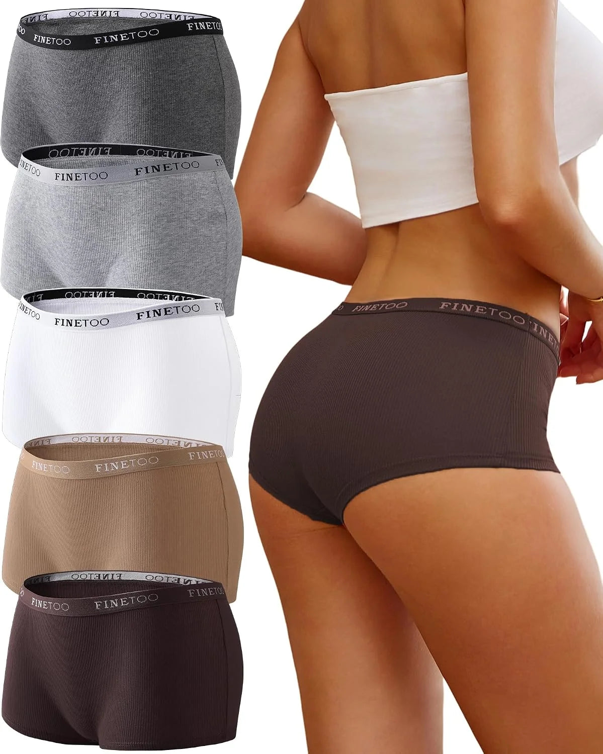 Cotton Boyshort Underwear for Women Boxer Briefs Ladies BoyShorts Panties