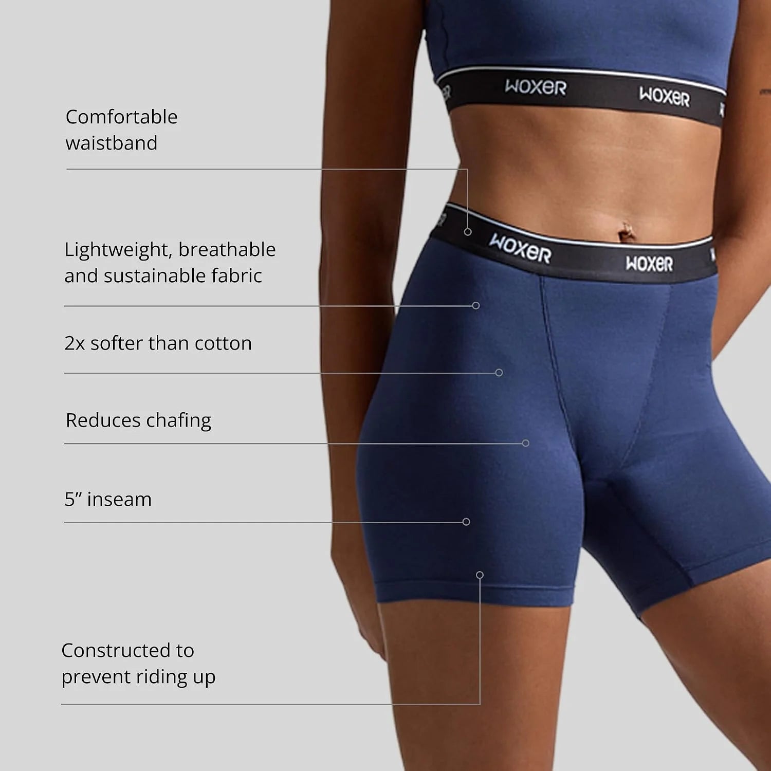 Woxer Womens Baller 5" High Waisted Boy Shorts Underwear – Seamless Boxer Briefs, Boyshort Panties, No Show Women’s Boxers