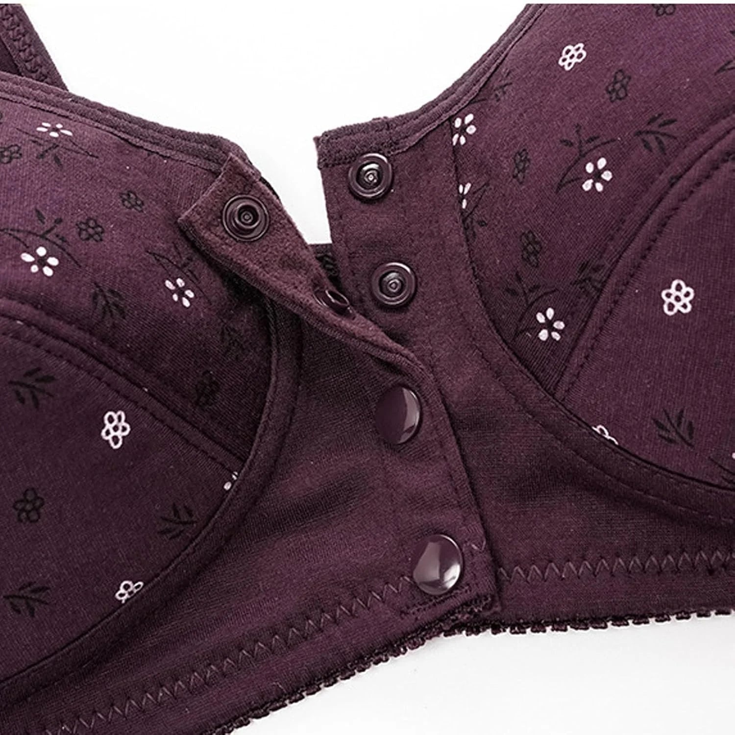Daisy Bras for Older Women Front Button Close Convenient Everyday Bra 2025 New Comfortable No Underwire Gathering Bra