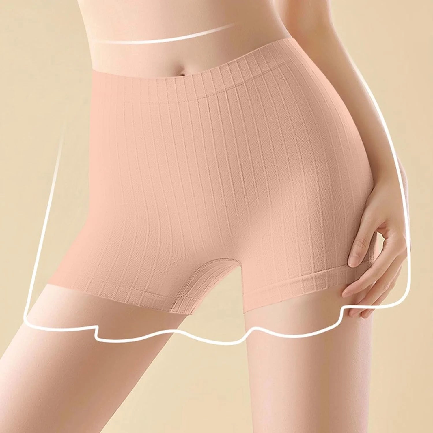 High Waist Boyshorts Panties for Women Seamless Underwear Brief